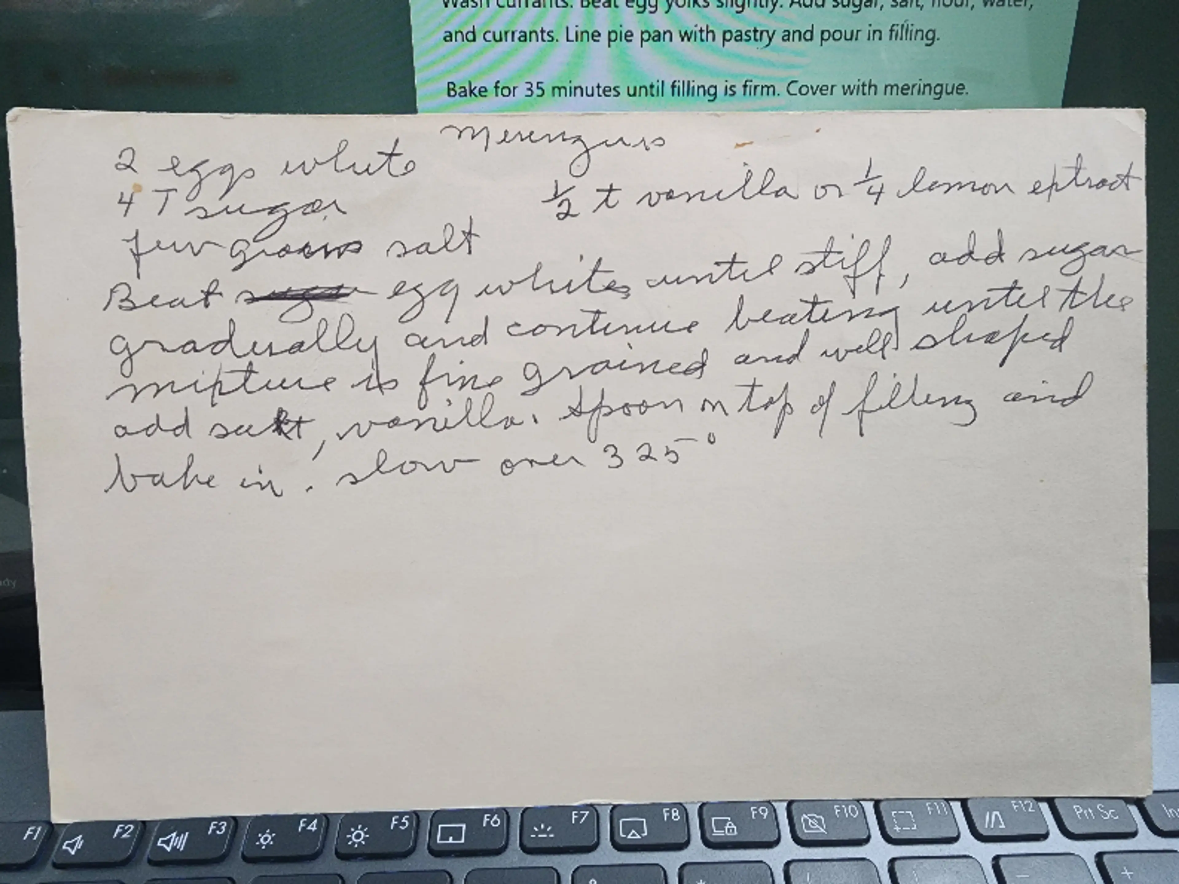 Grandma's Currant Pie with Meringue Topping