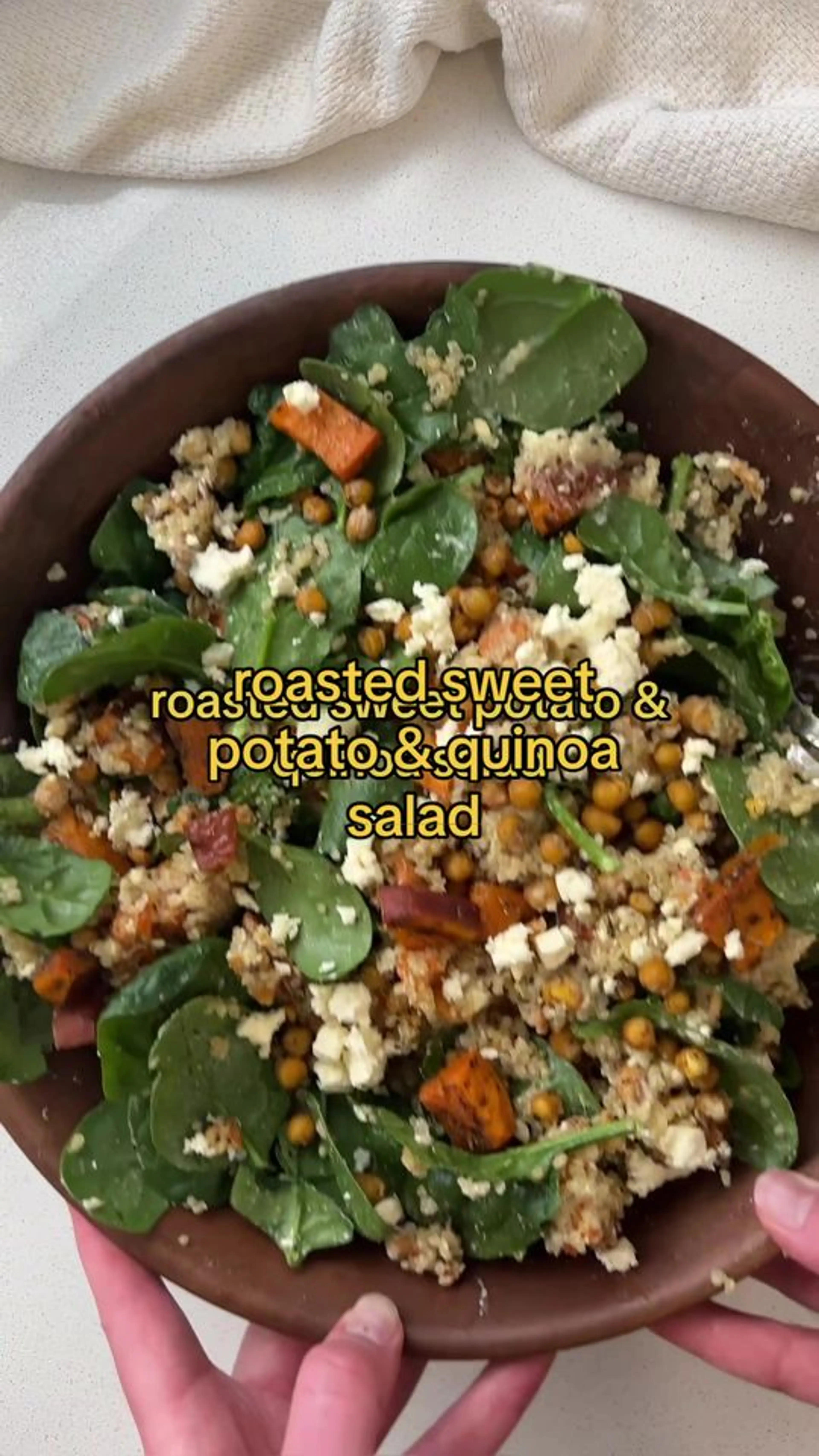 Roasted Sweet Potato and Quinoa Salad with Honey Mustard Dre