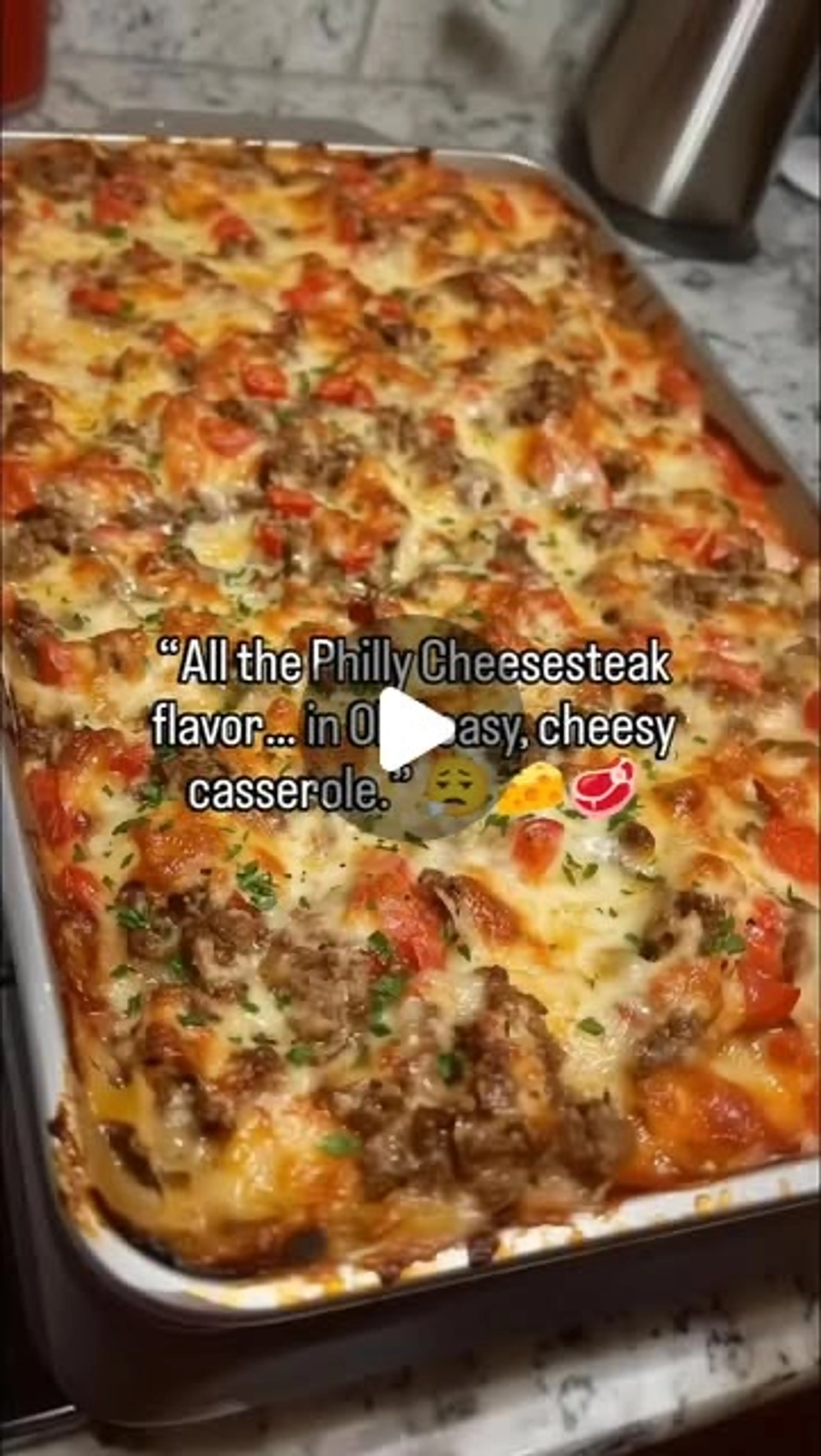 Philly Cheesesteak Casserole