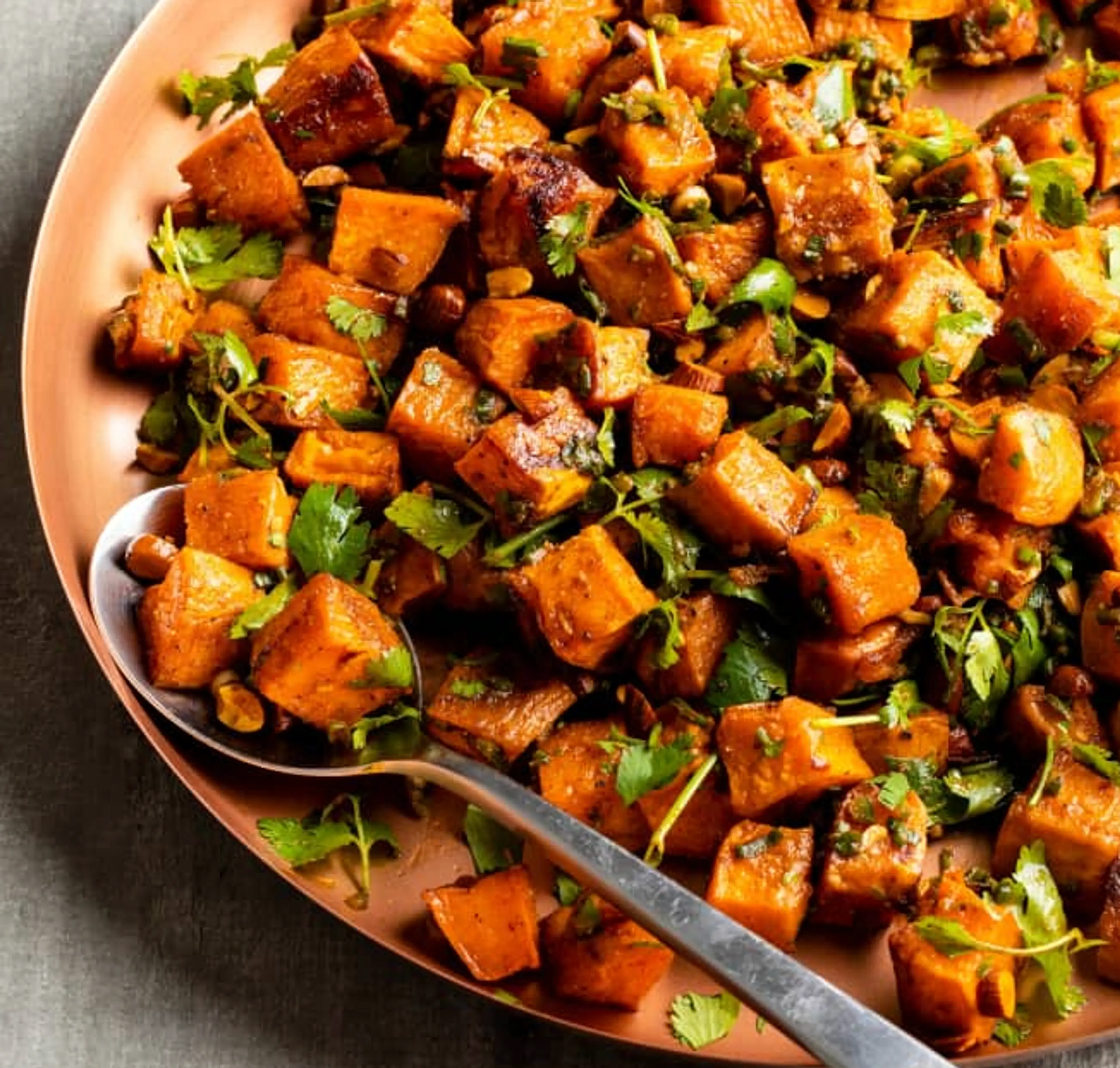 Sweet Potato Salad with Cumin, Smoked Paprika, and Almonds
