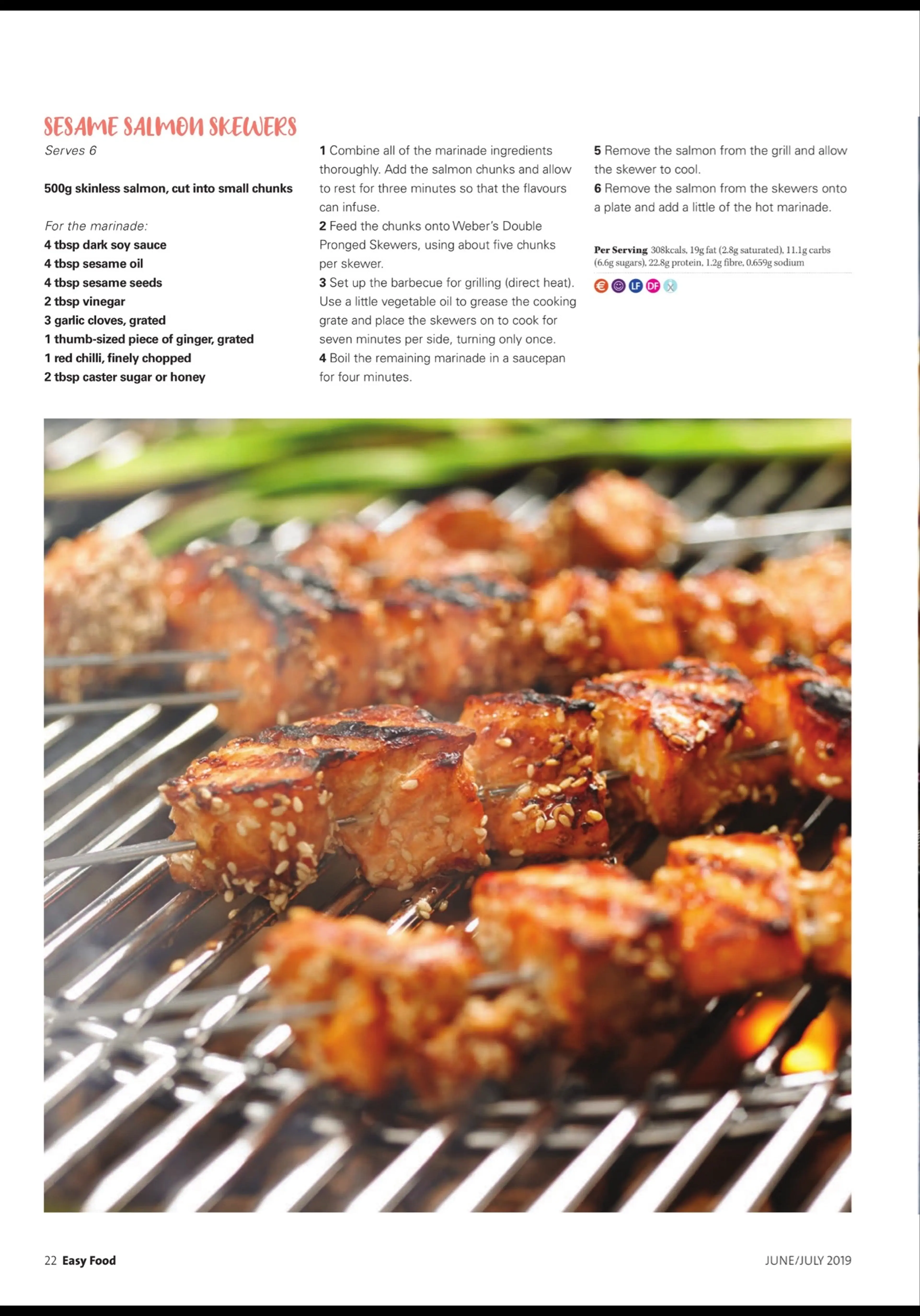 Sesame Salmon Skewers