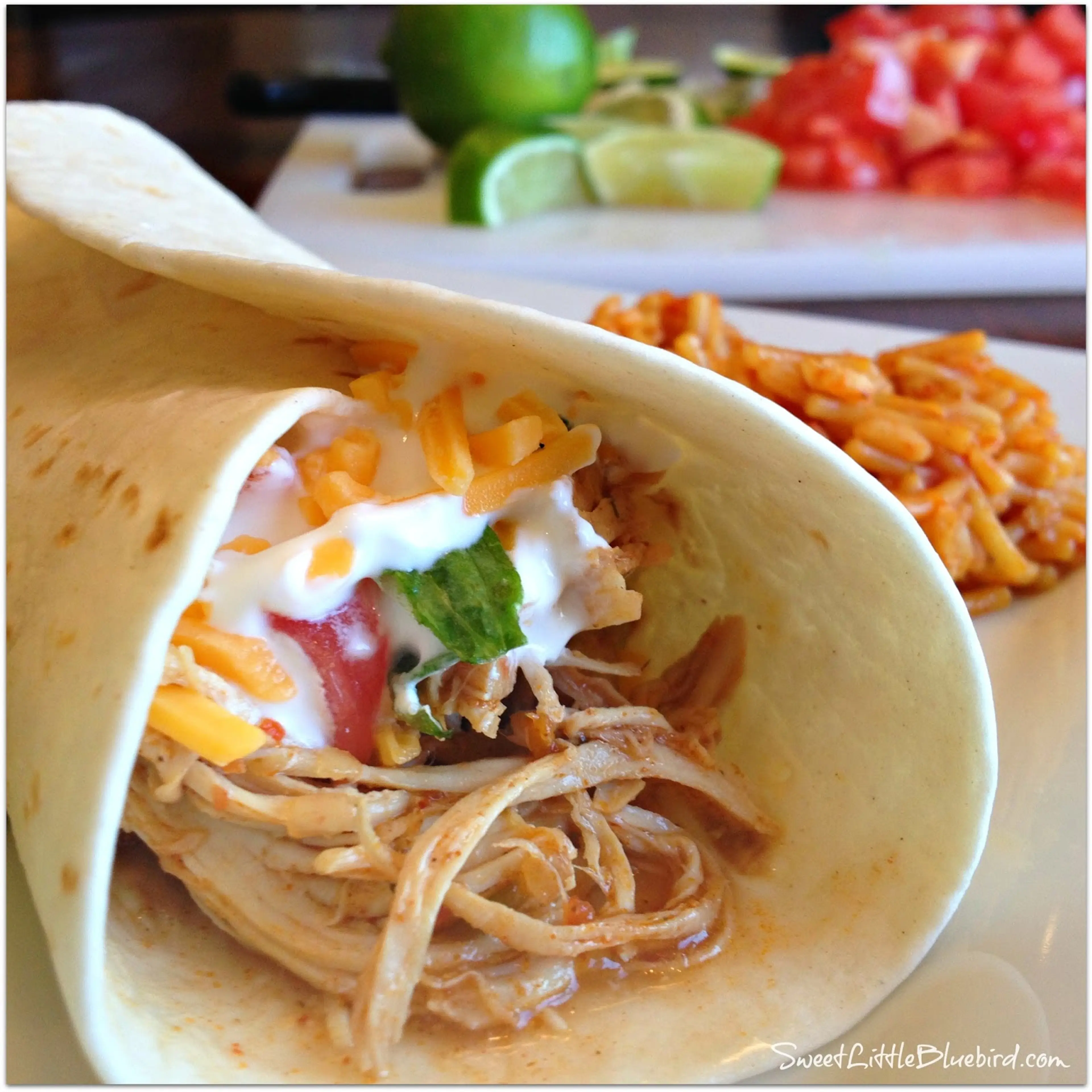 Slow Cooker Shredded Chicken Tacos