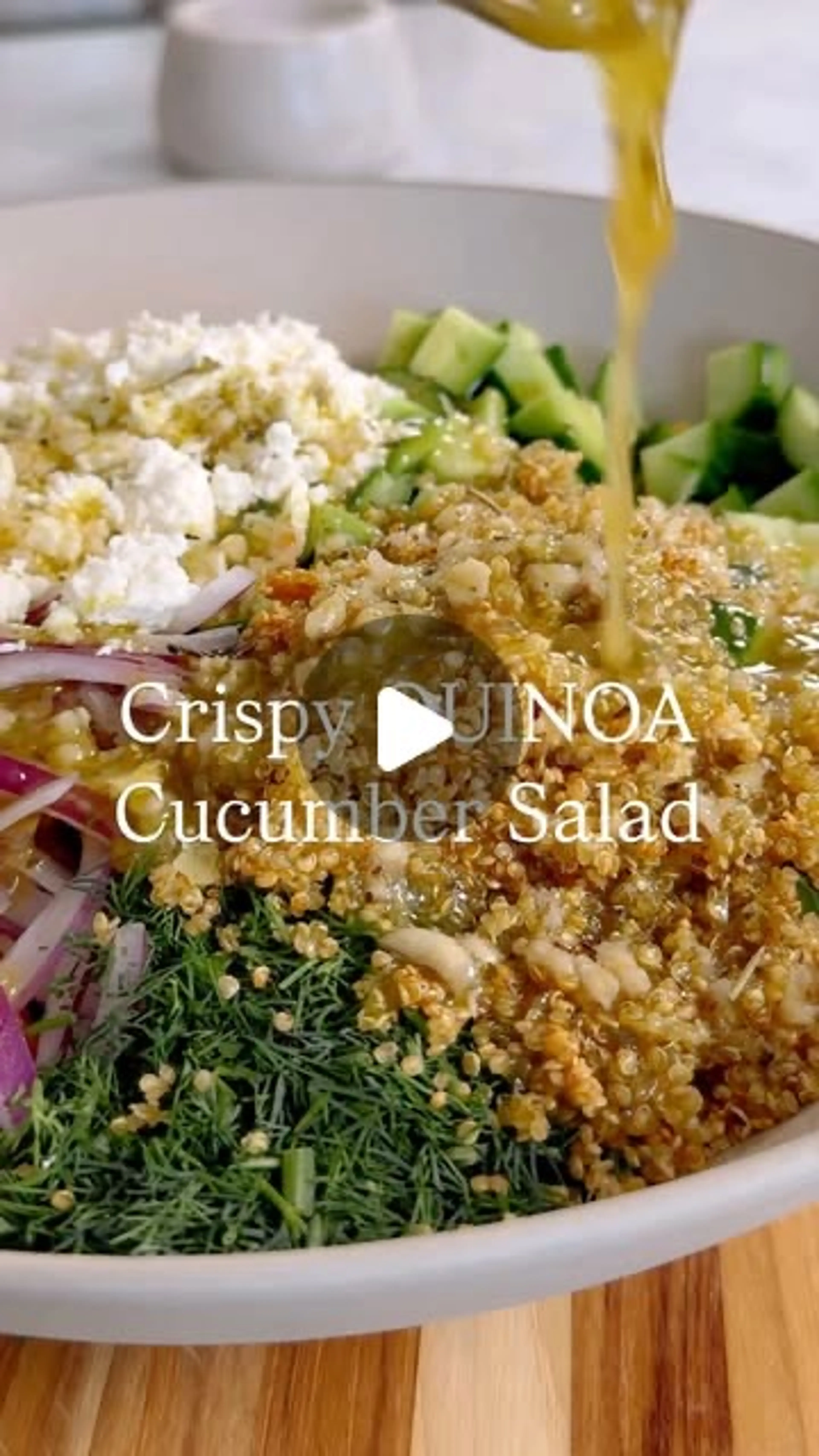 Crispy Quinoa Cucumber salad