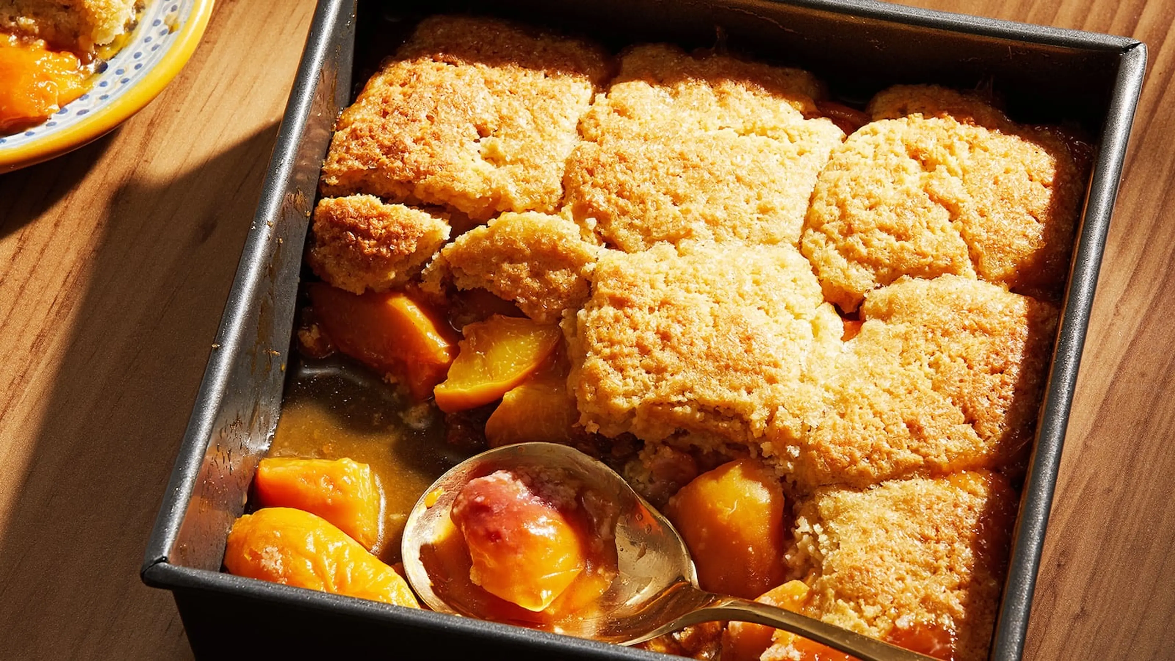 Peach Apricot Buttermilk Cobbler