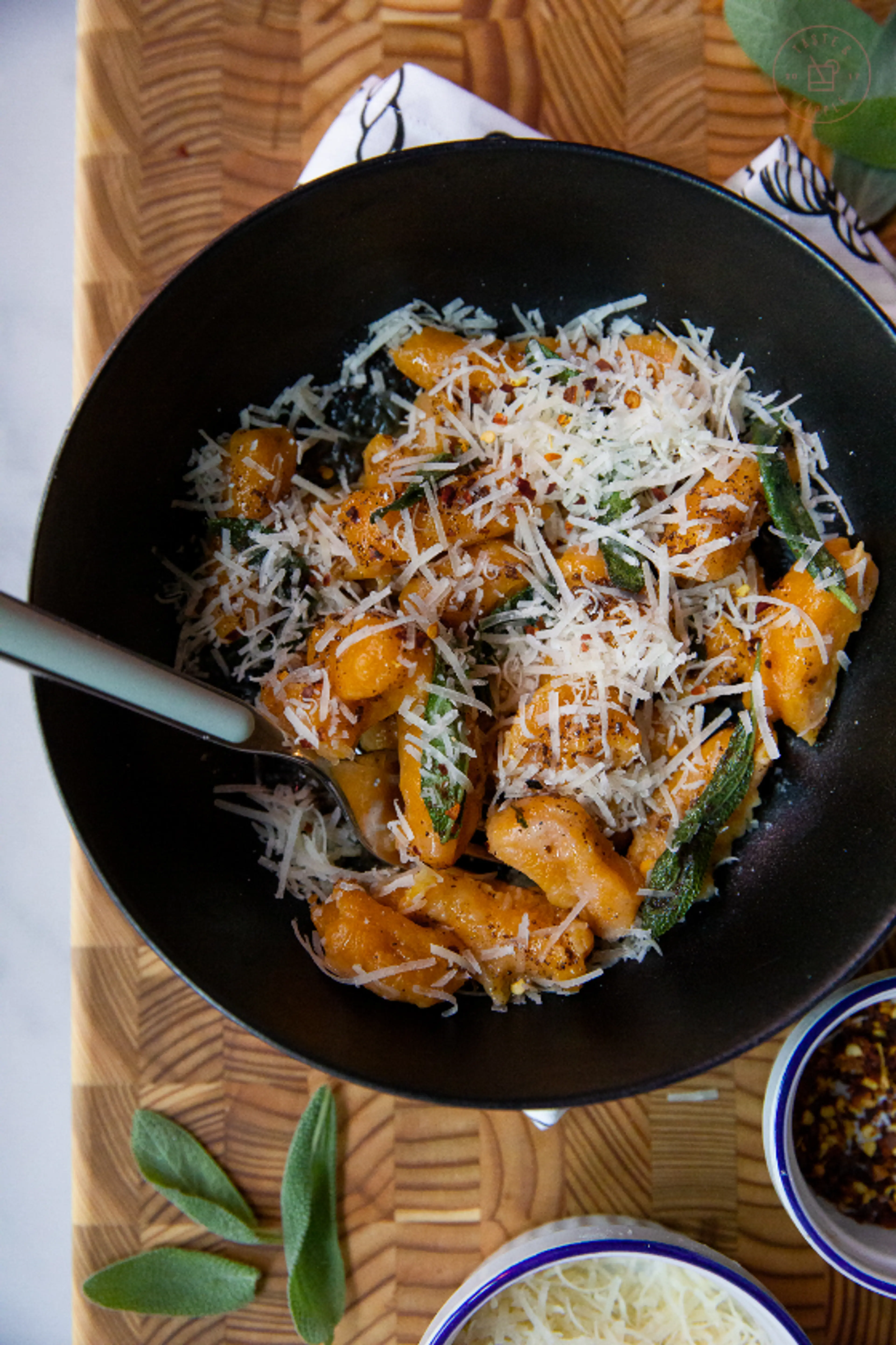 Sweet Potato Gnocchi in Brown Butter Sage Sauce