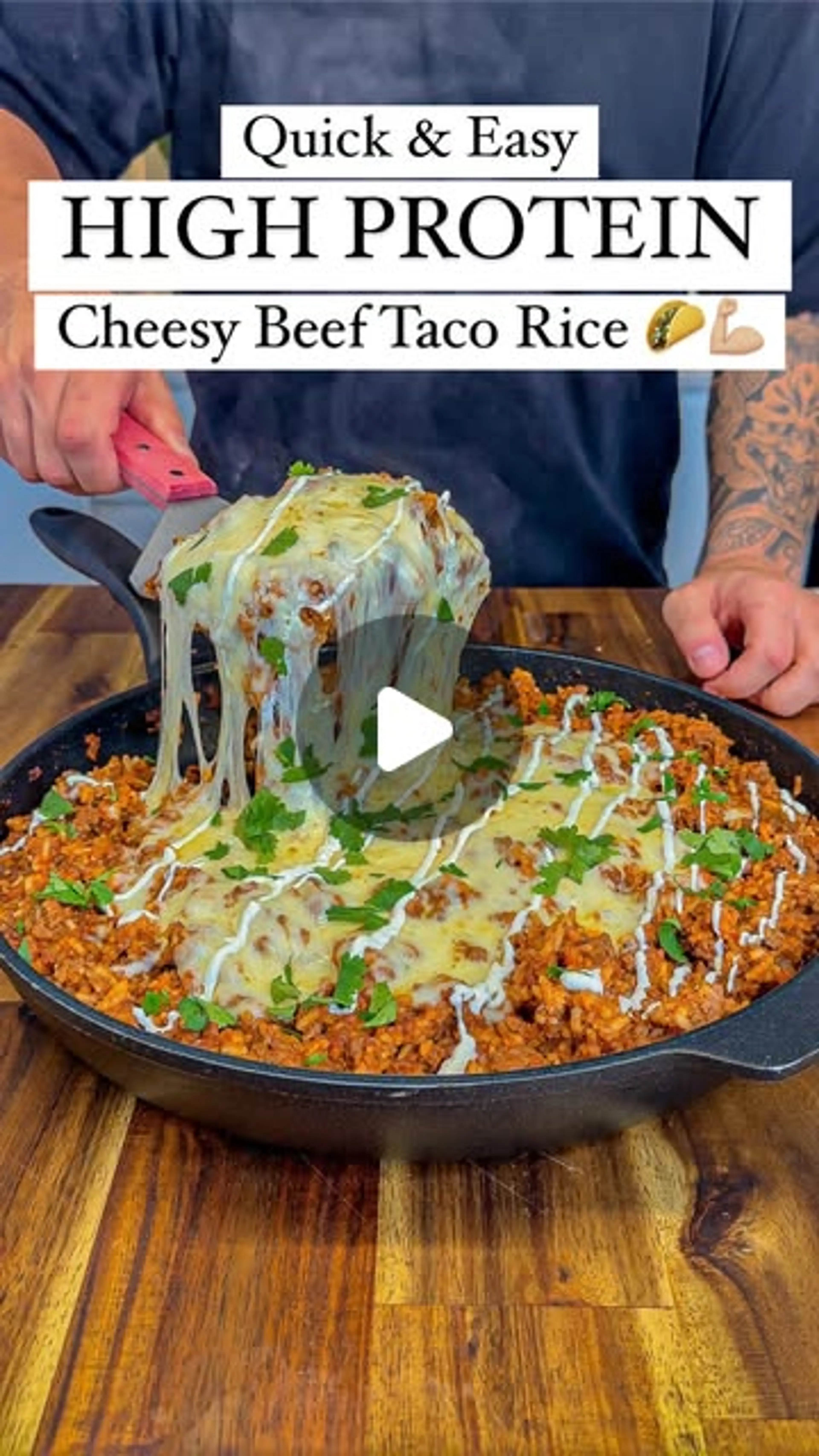 One Pan Cheesy Beef Taco Rice