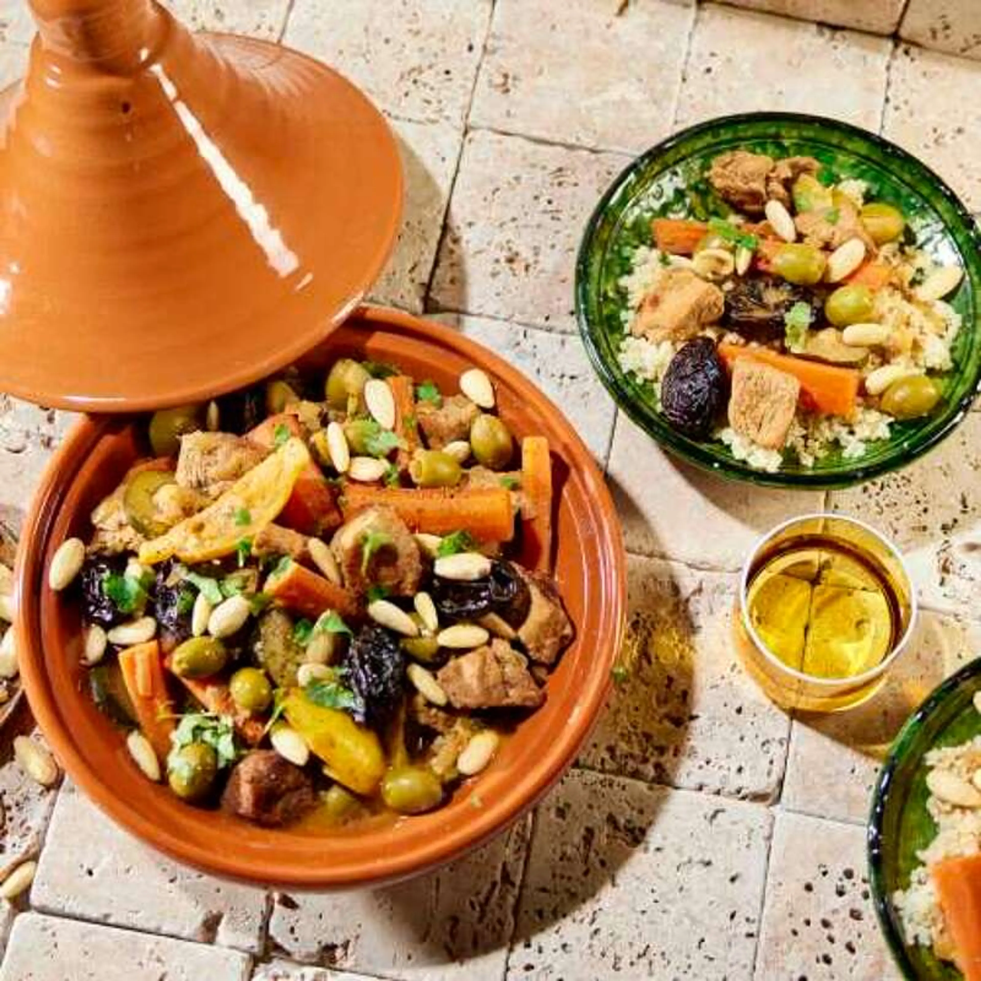 Marokkaanse tajine met kalfsvlees en bulgur