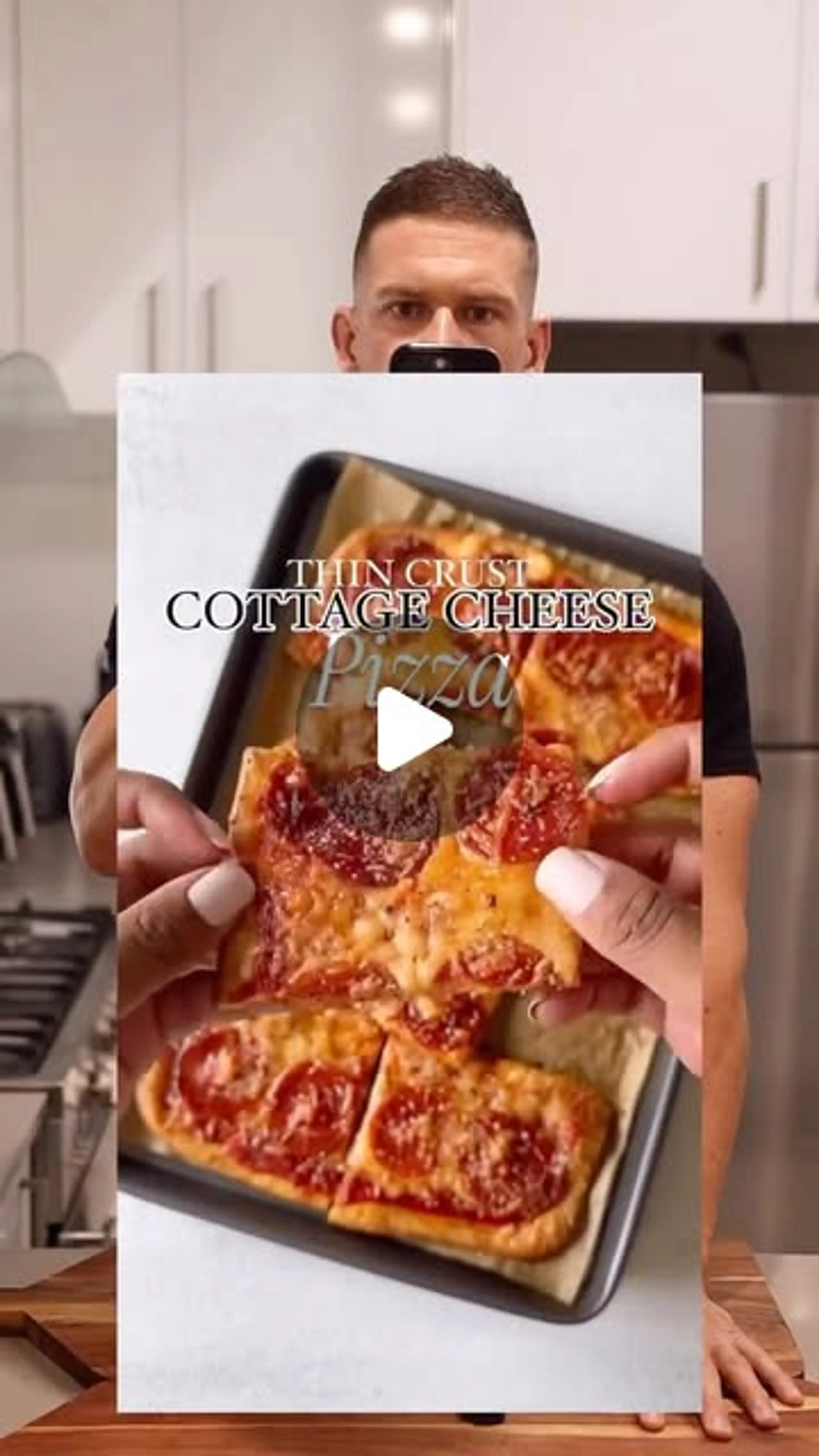 Cottage Cheese Crust Pizza