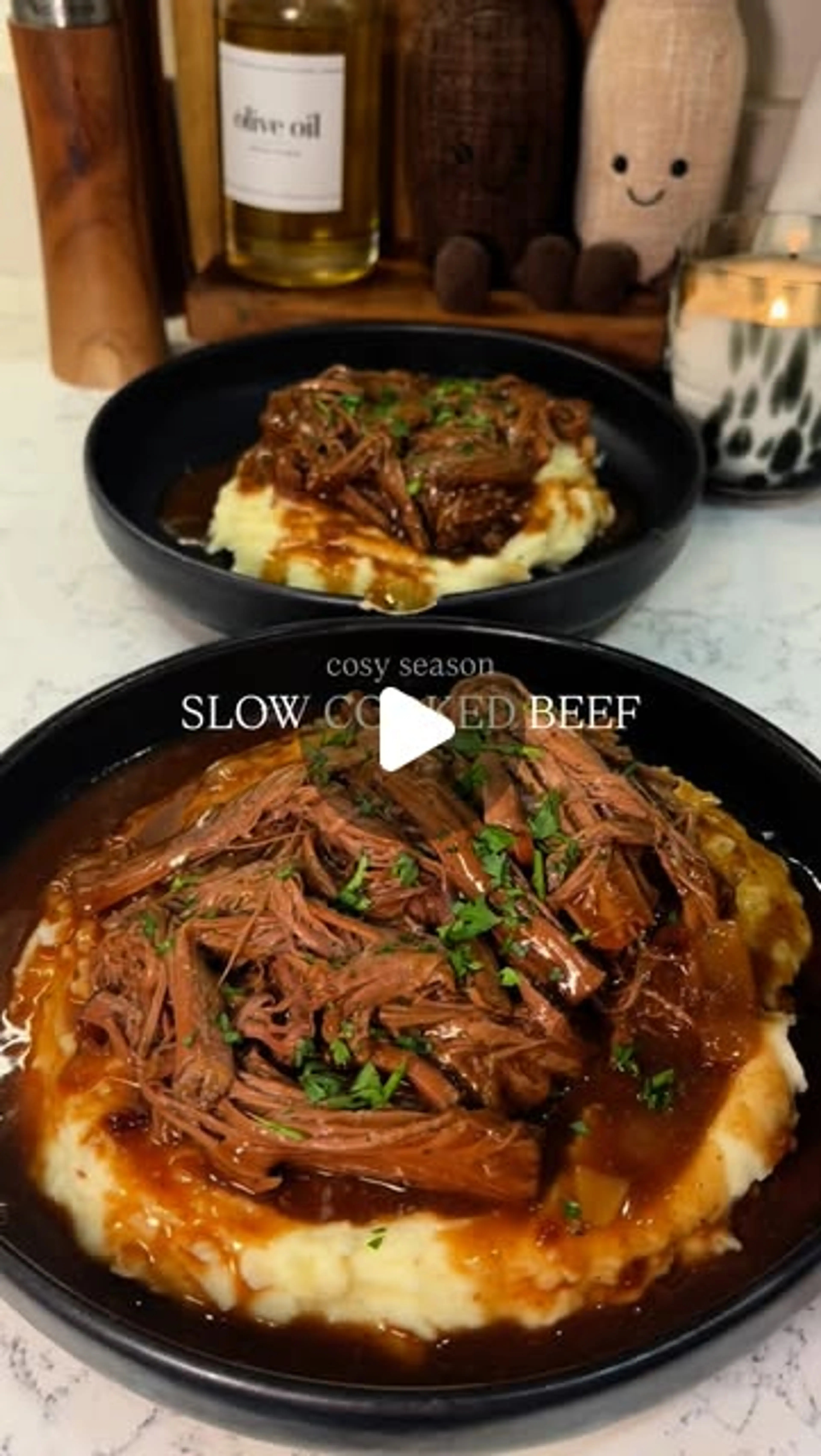 Slow Cooked Beef & Creamy Mash (Dinner)