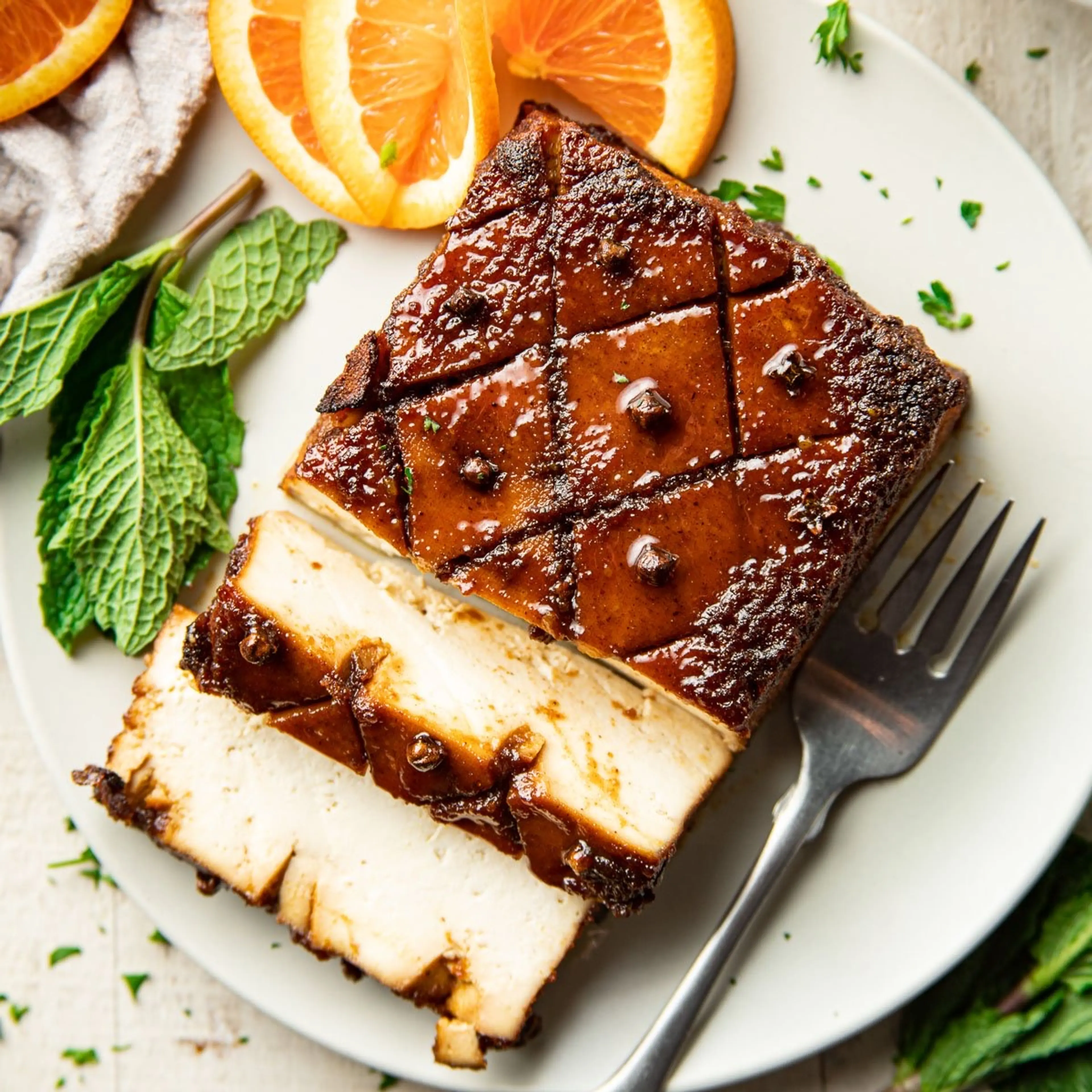 Brown Sugar Glazed Tofu Roast