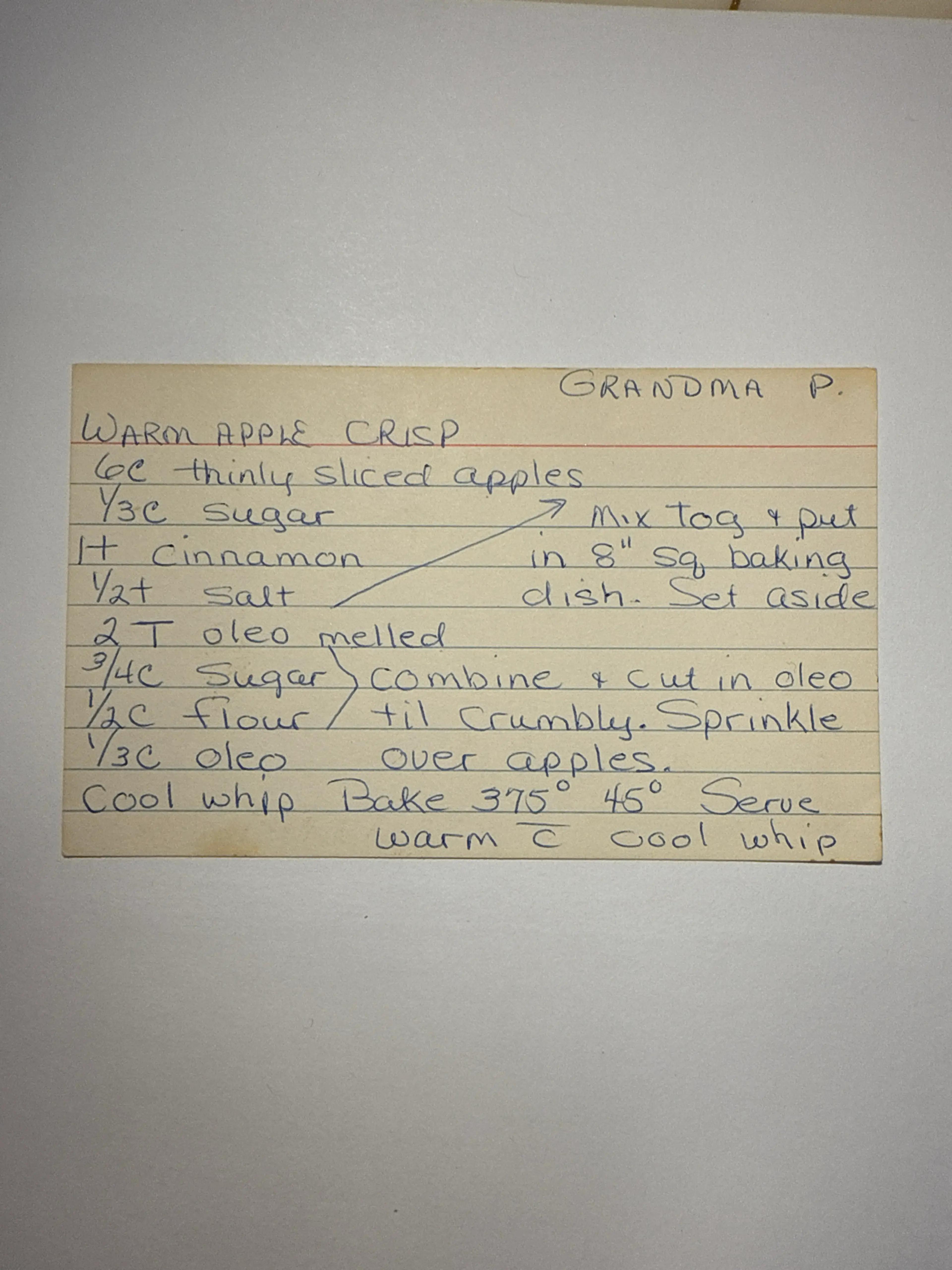 Warm Apple Crisp