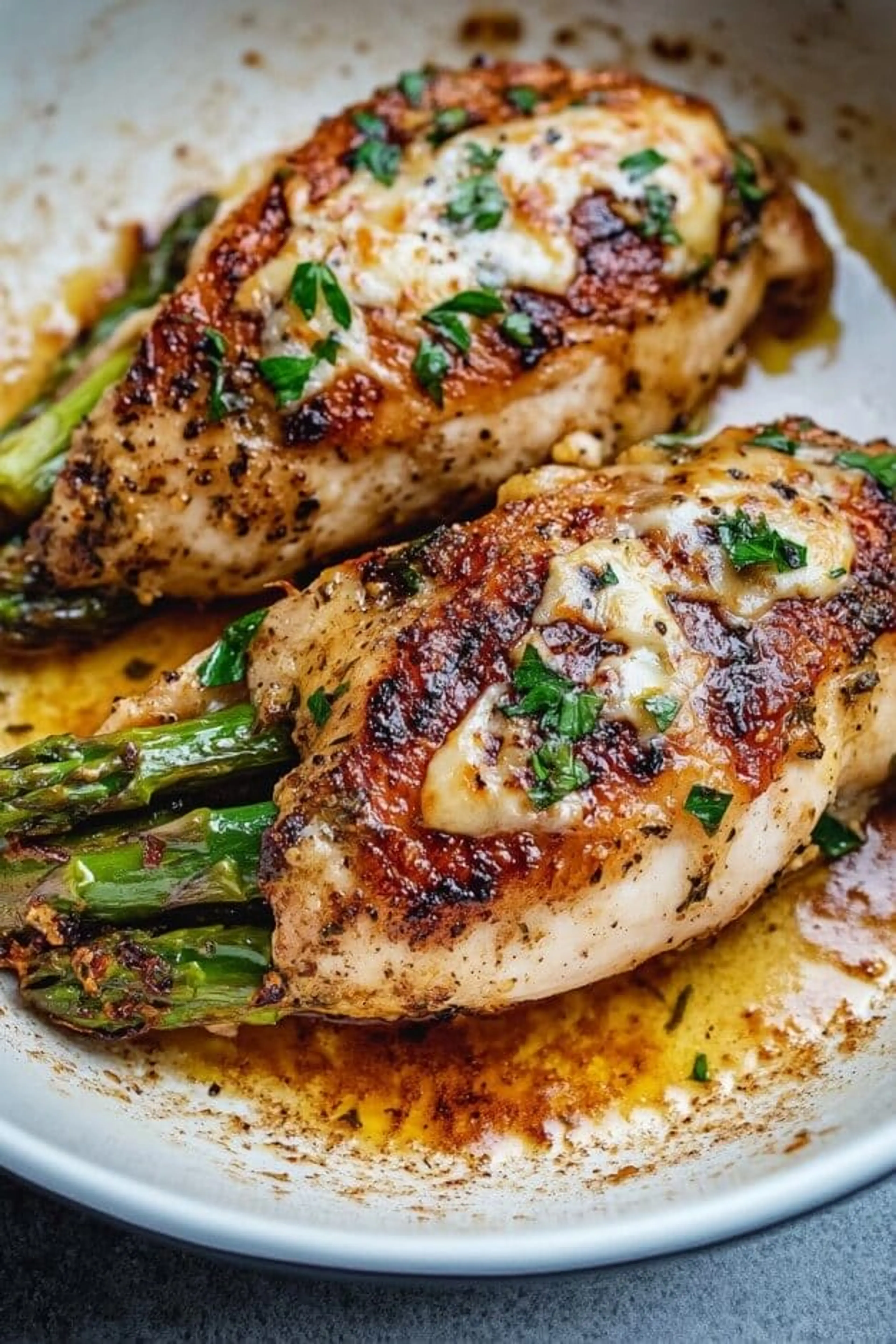 Asparagus Stuffed Chicken Breast w/Mozz