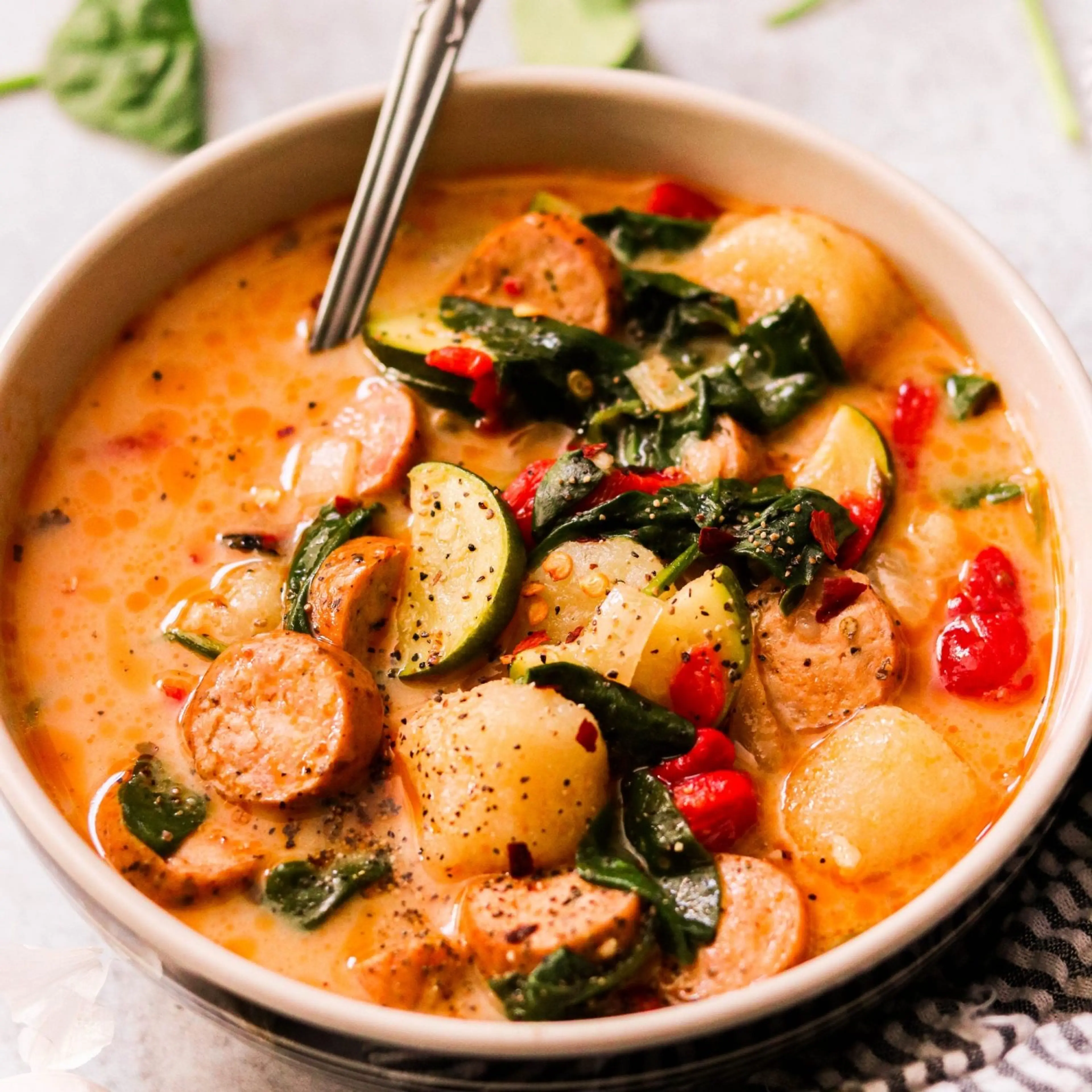 Italian Sausage and Gnocchi Soup (Paleo, Gluten Free)