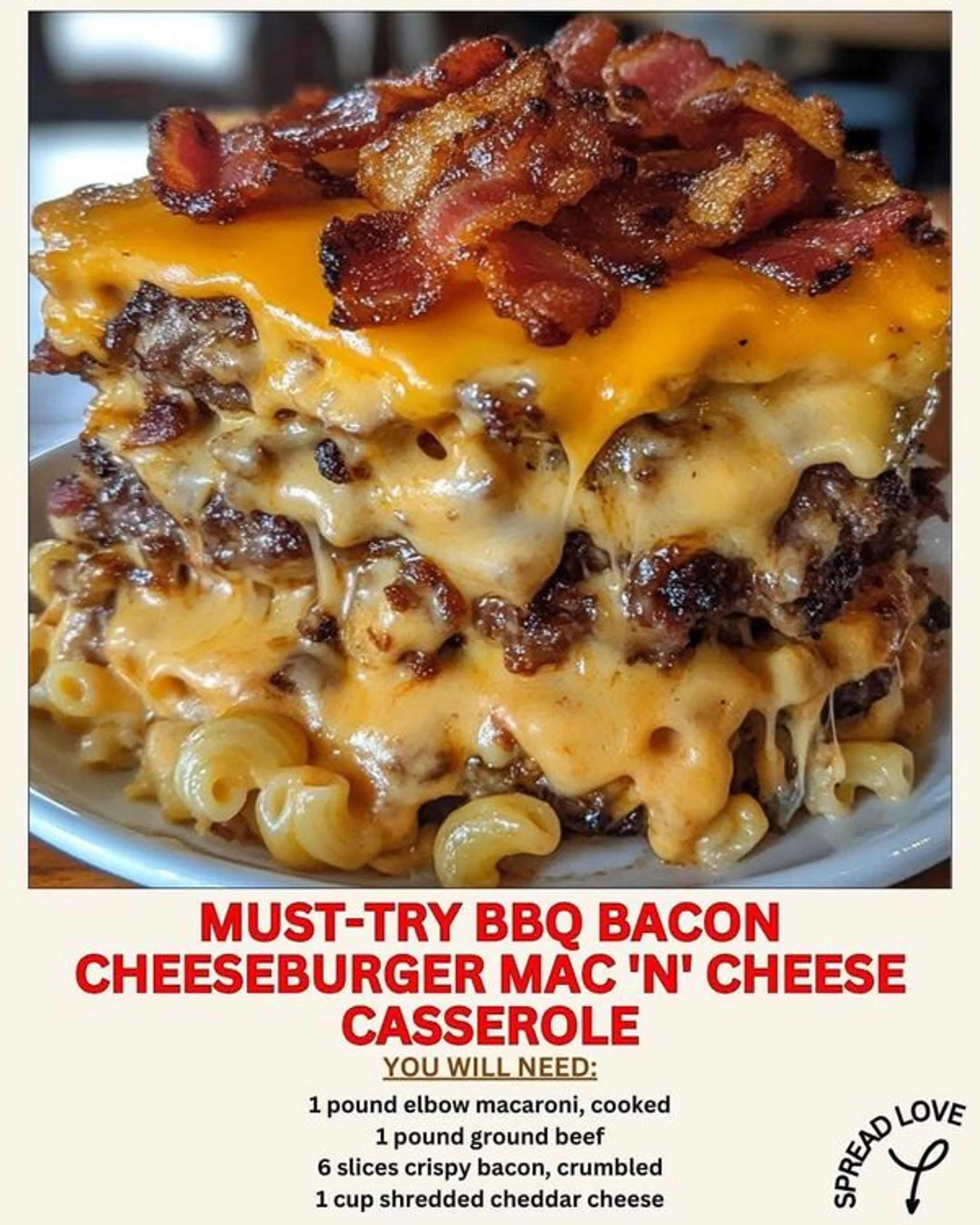 Bbq Bacon Cheeseburger Mac 'n' Cheese Casserole