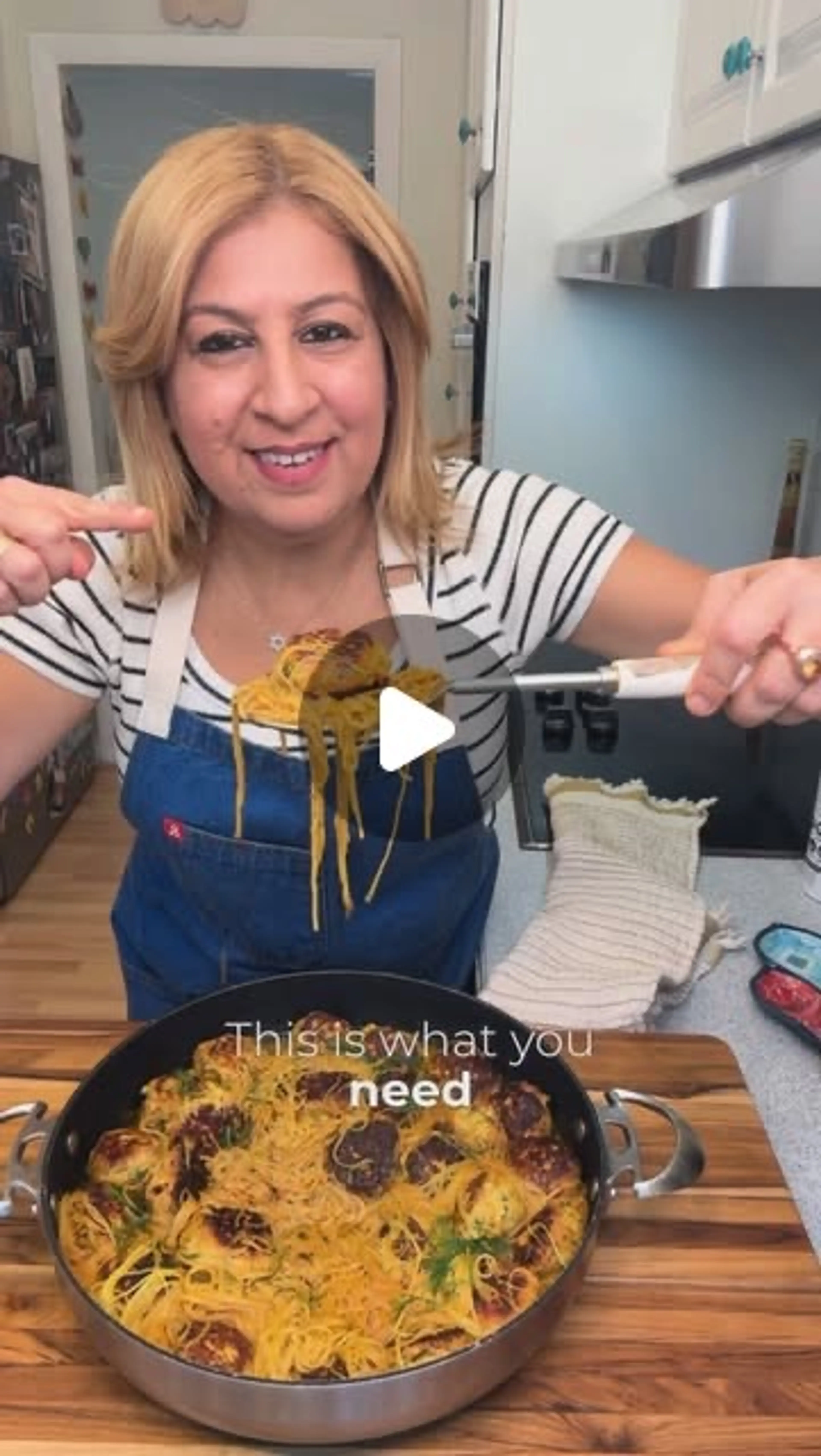 Chicken Meatballs and Rice Noodles