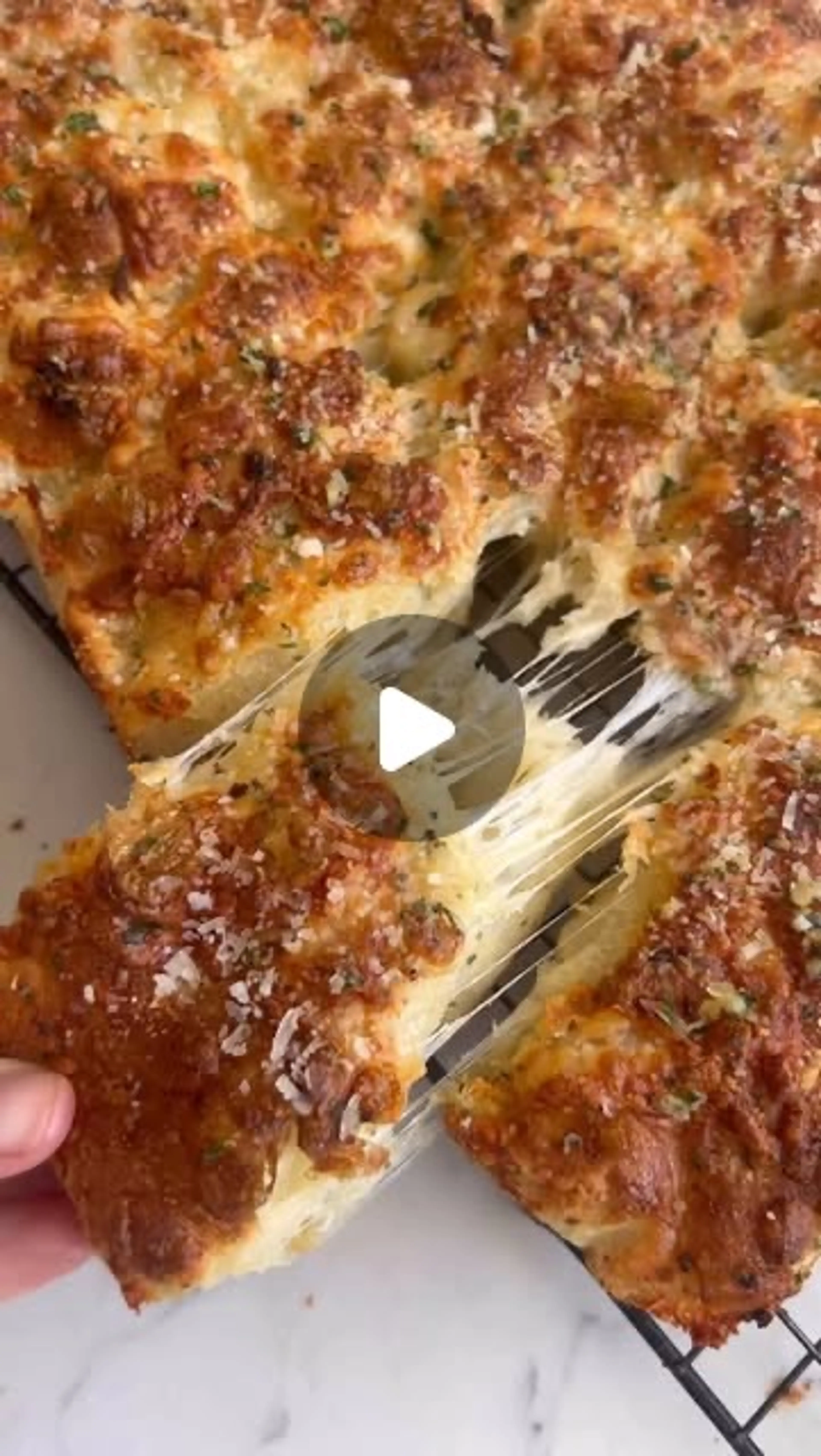 Garlic Butter + Cheese Pull-apart Focaccia Rolls
