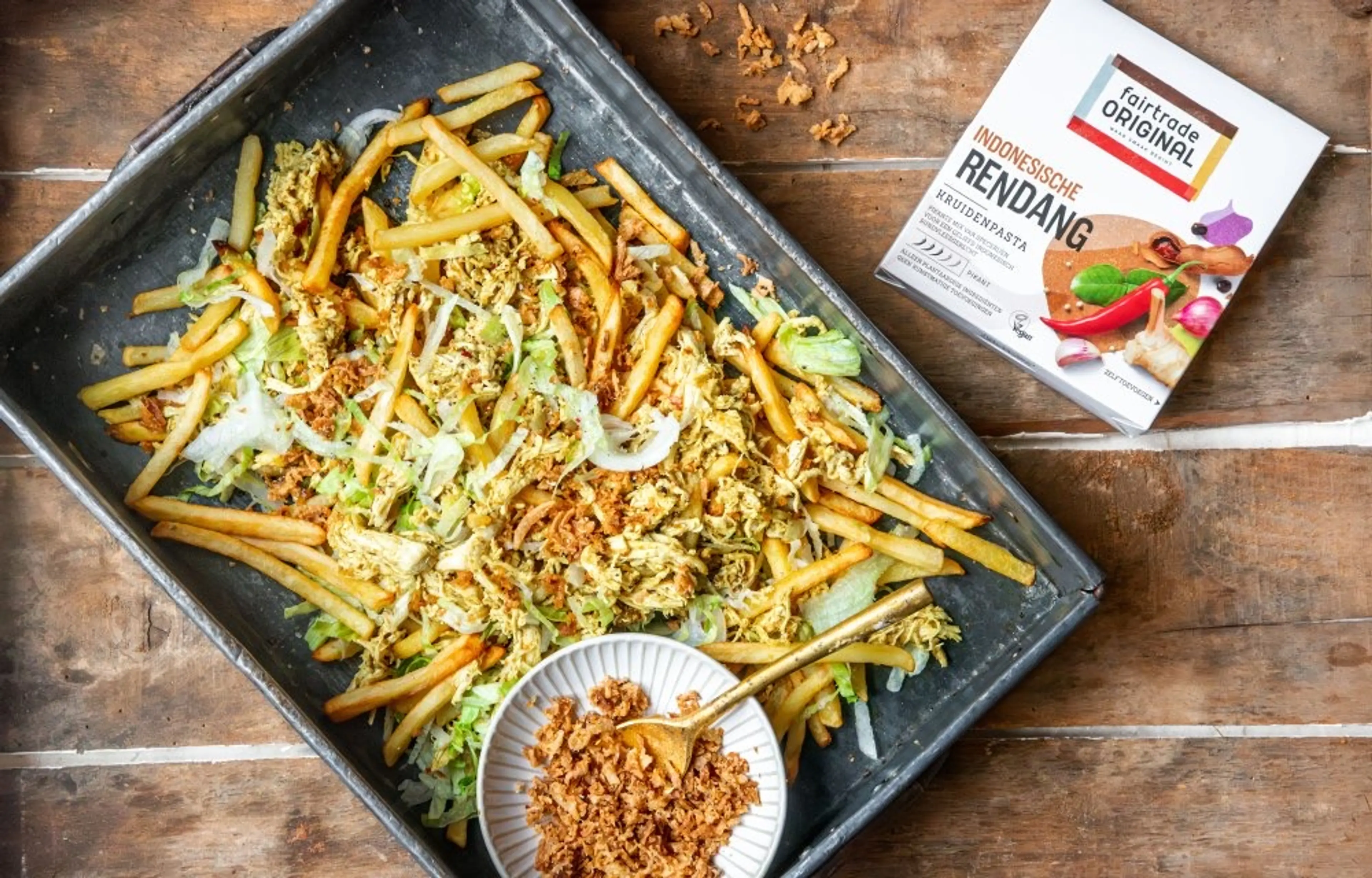 Frietje rendang met 5 ingrediënten