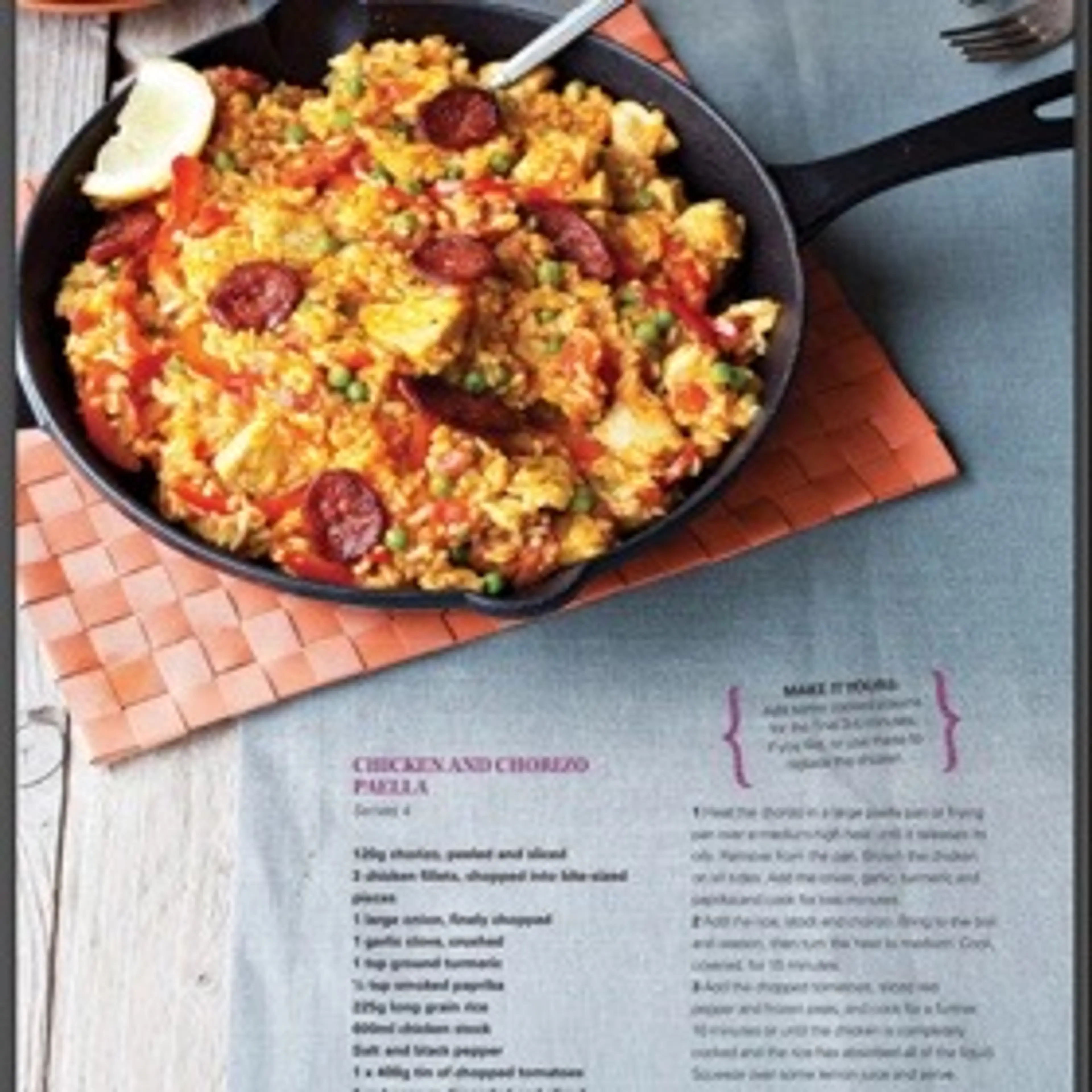 CHICKEN AND CHORIZO PAELLA