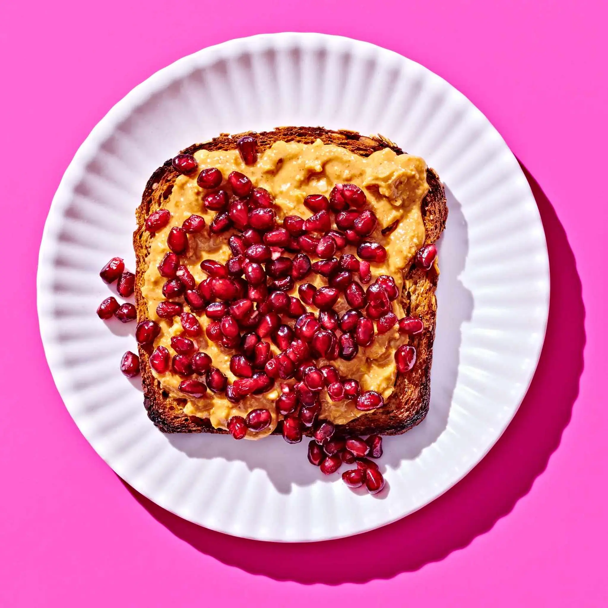 Peanut Butter & Pomegranate Toast