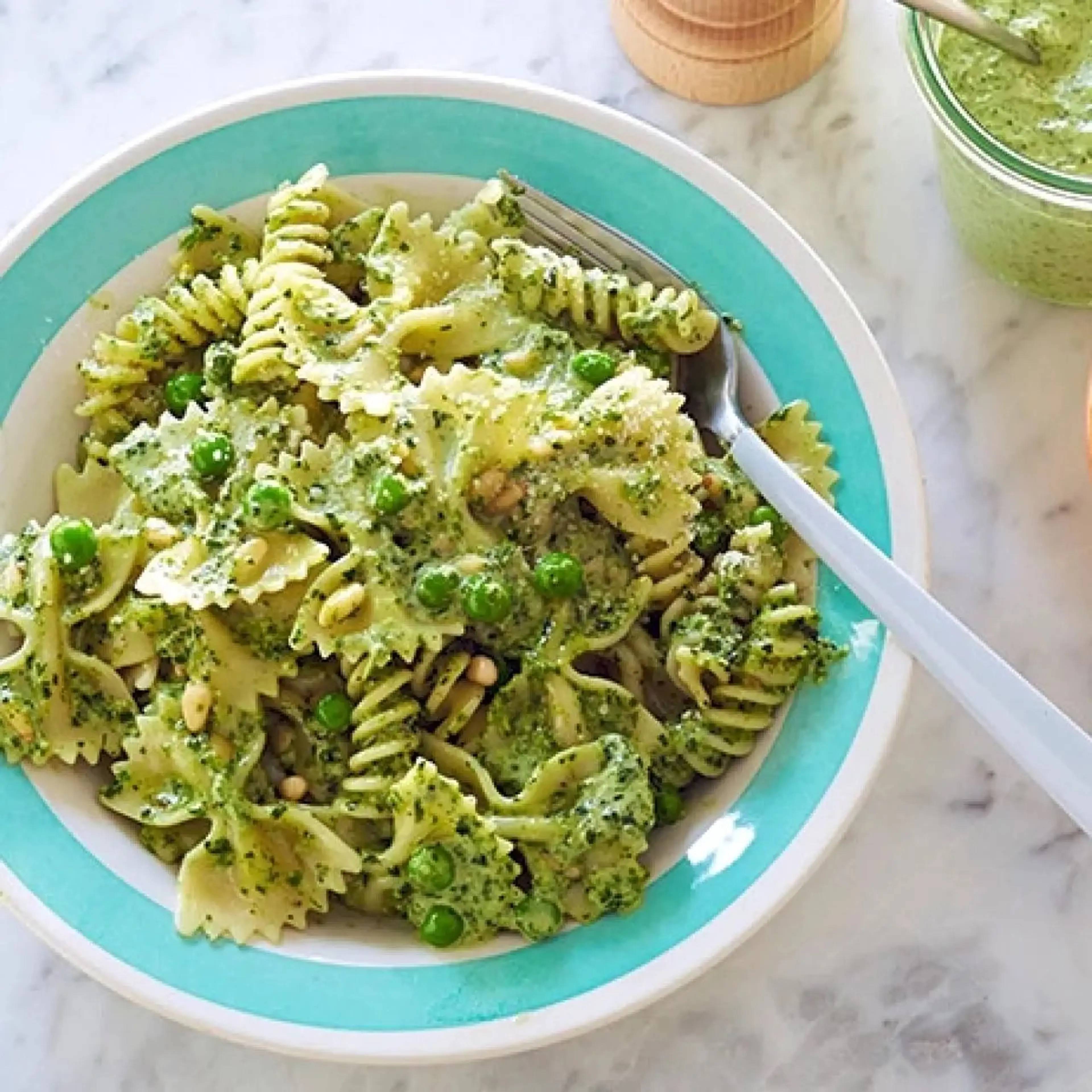 Pasta, Pesto, and Peas