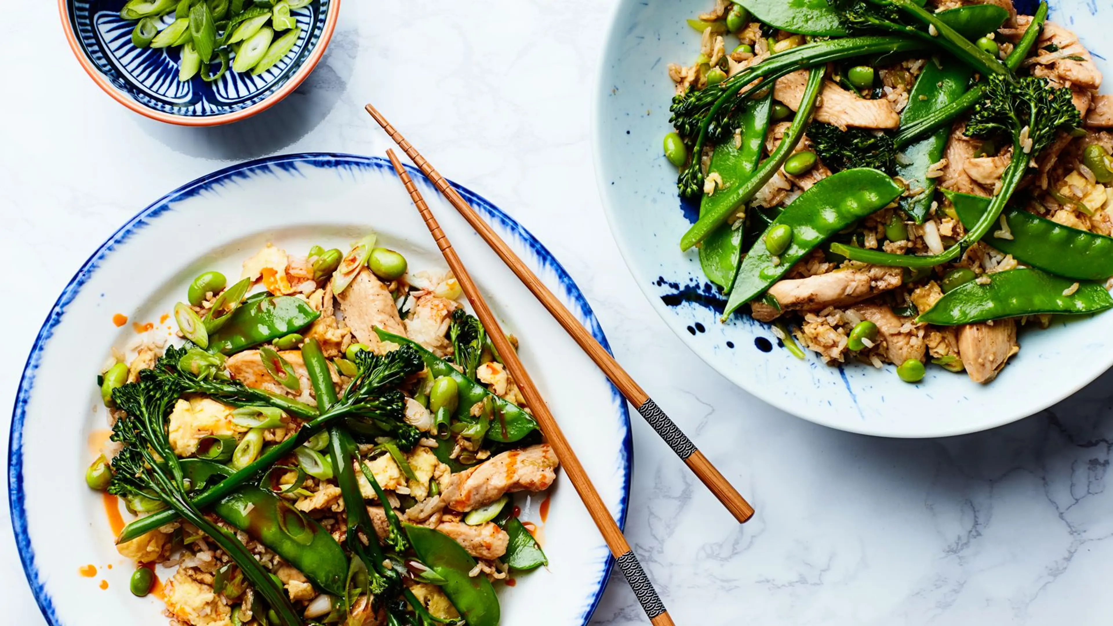 Easy Fried Rice With Chicken and Broccolini