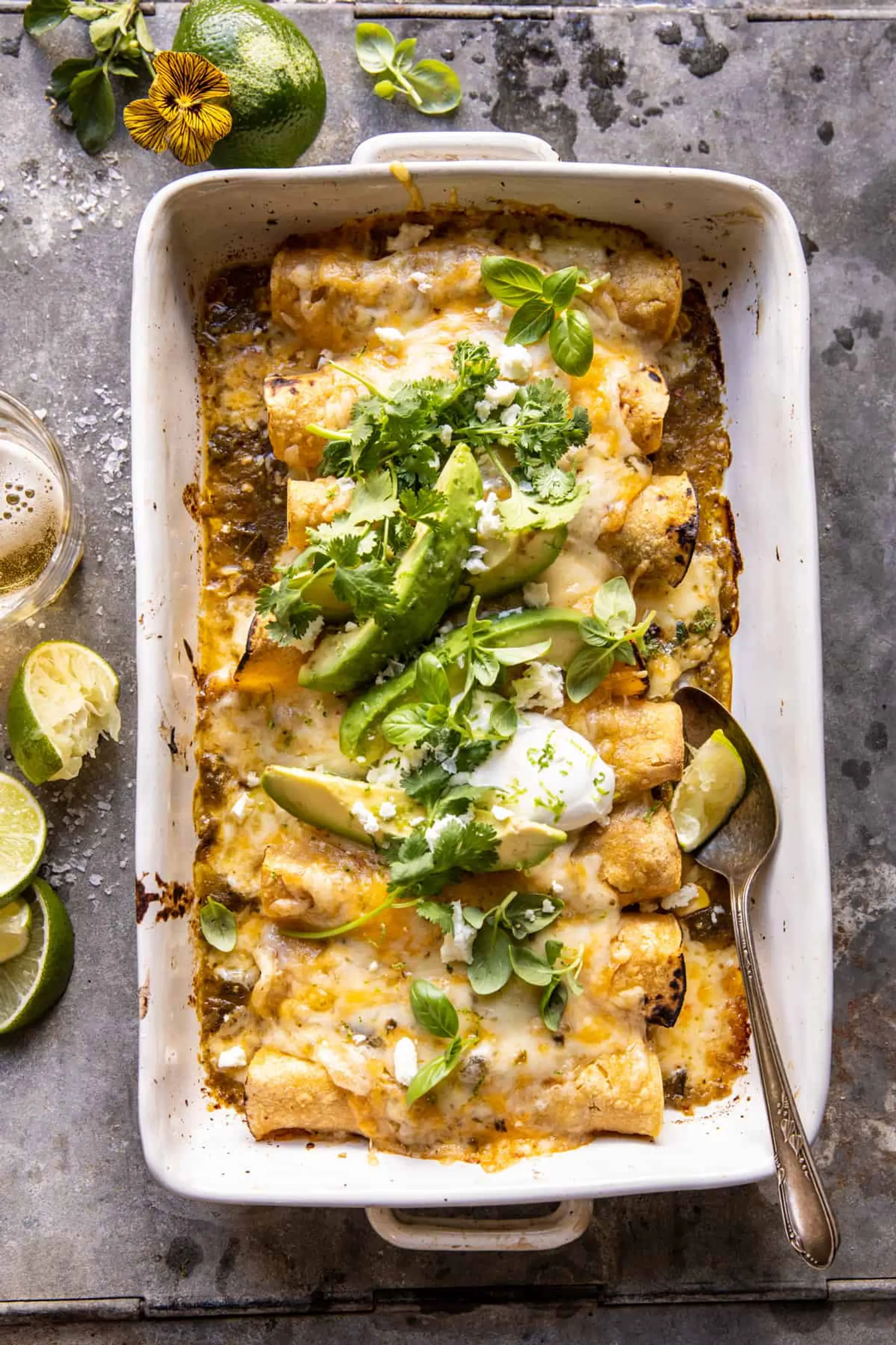 Poblano And Cheese Corn Enchiladas
