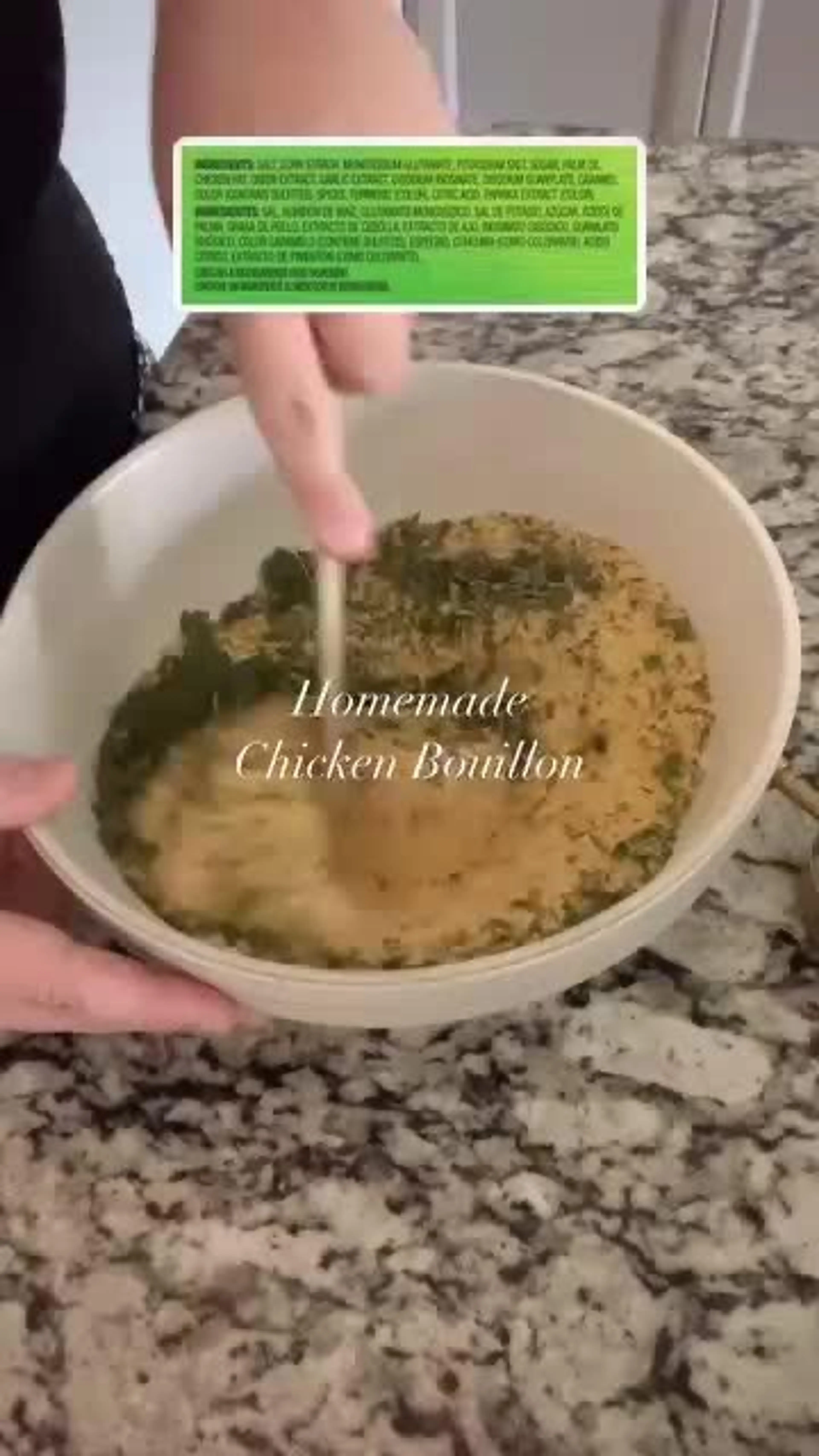 Homemade chicken bouillon