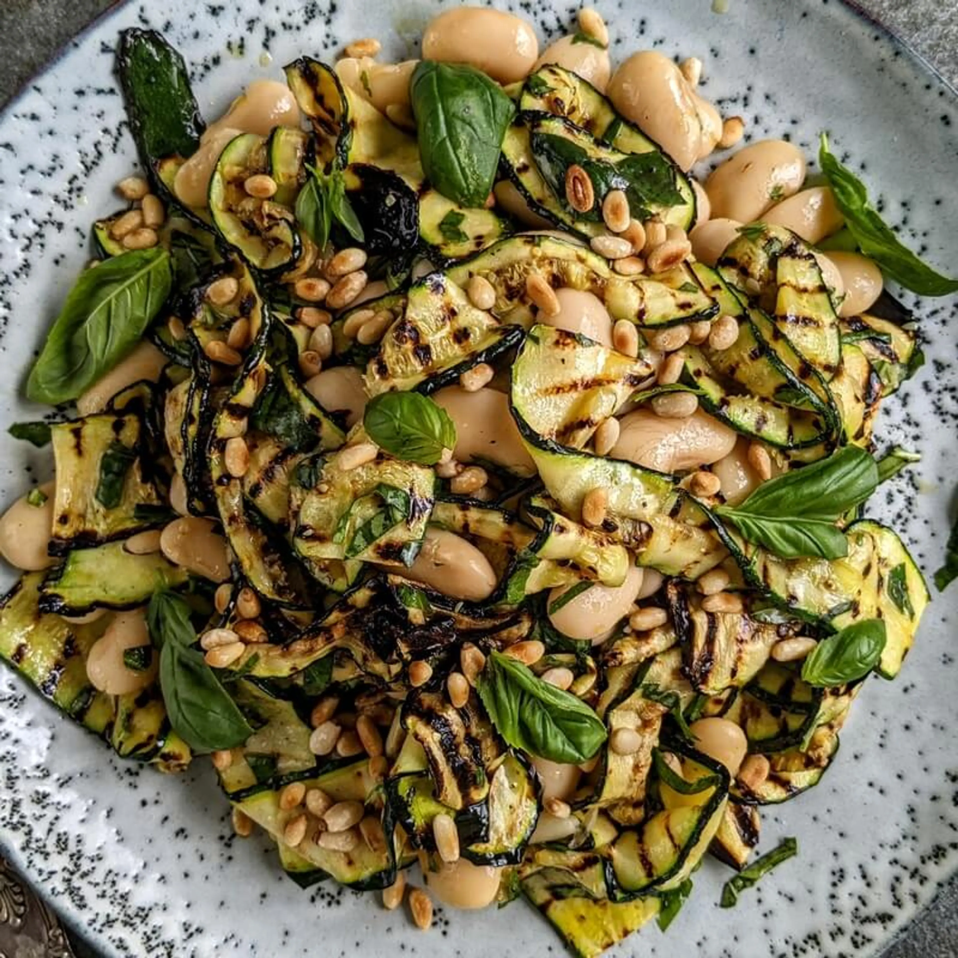 Zucchini, fennel, and butter bean salad