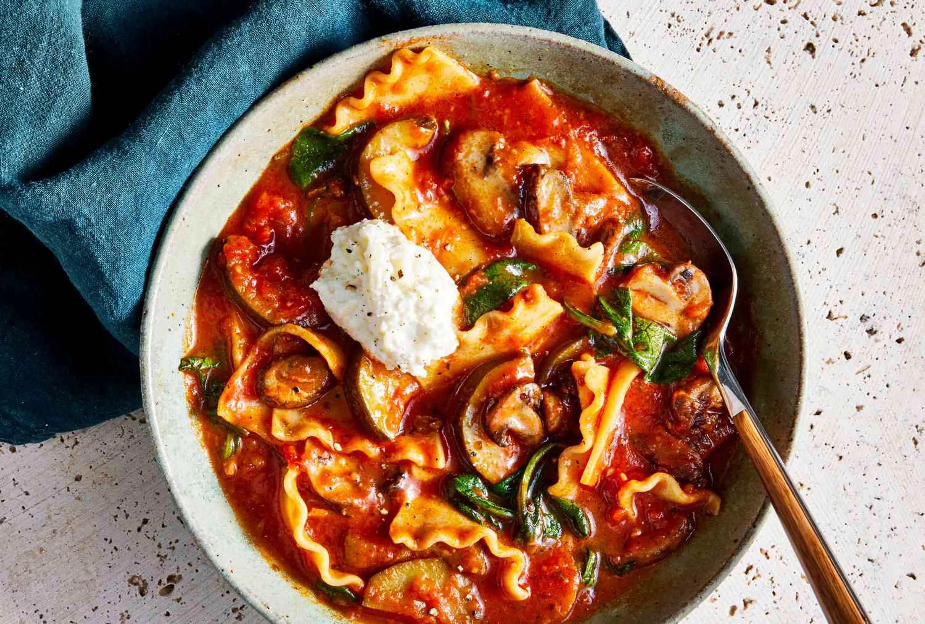 Vegetarian Lasagna Soup