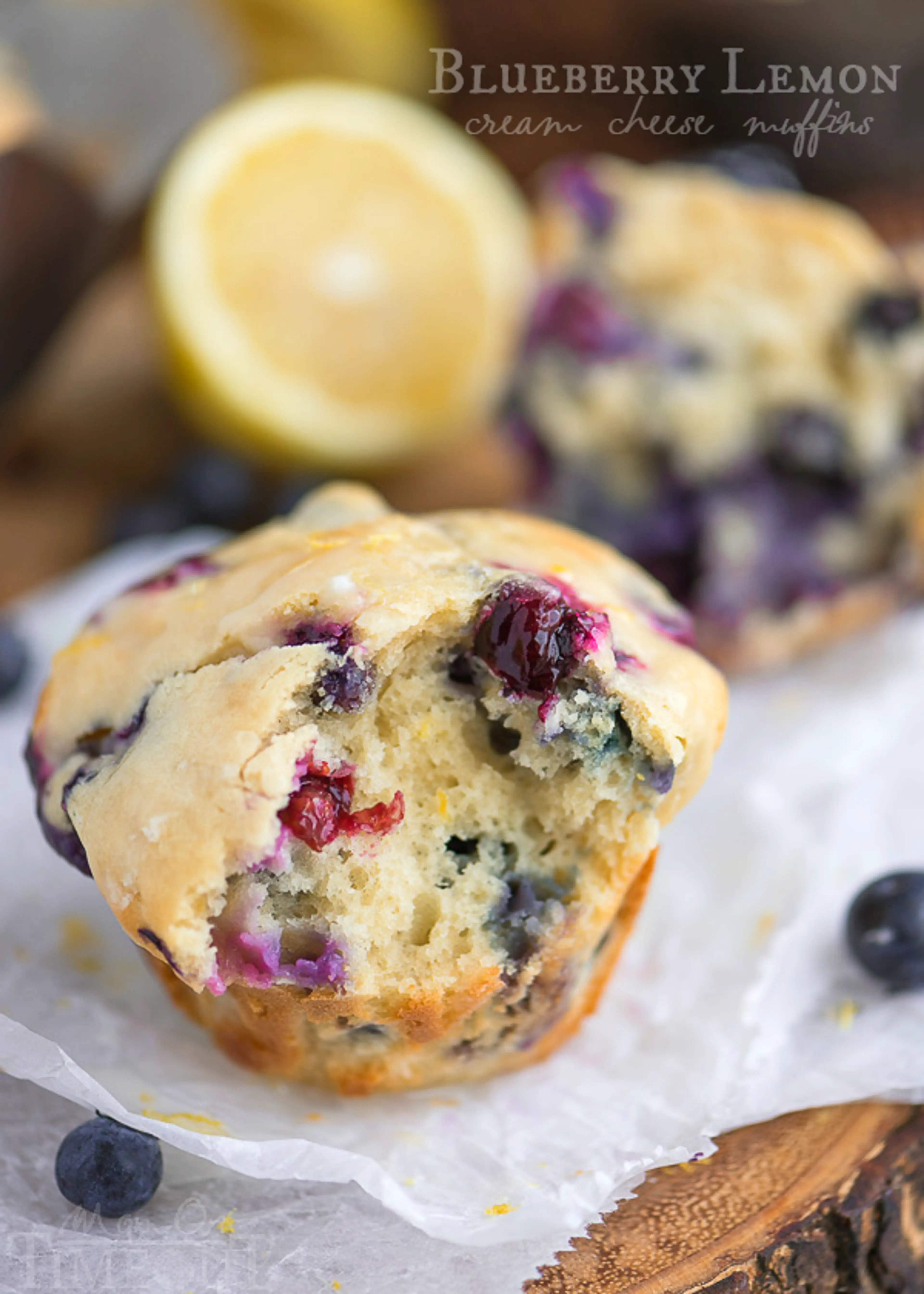 Blueberry Lemon Cream Cheese Muffins
