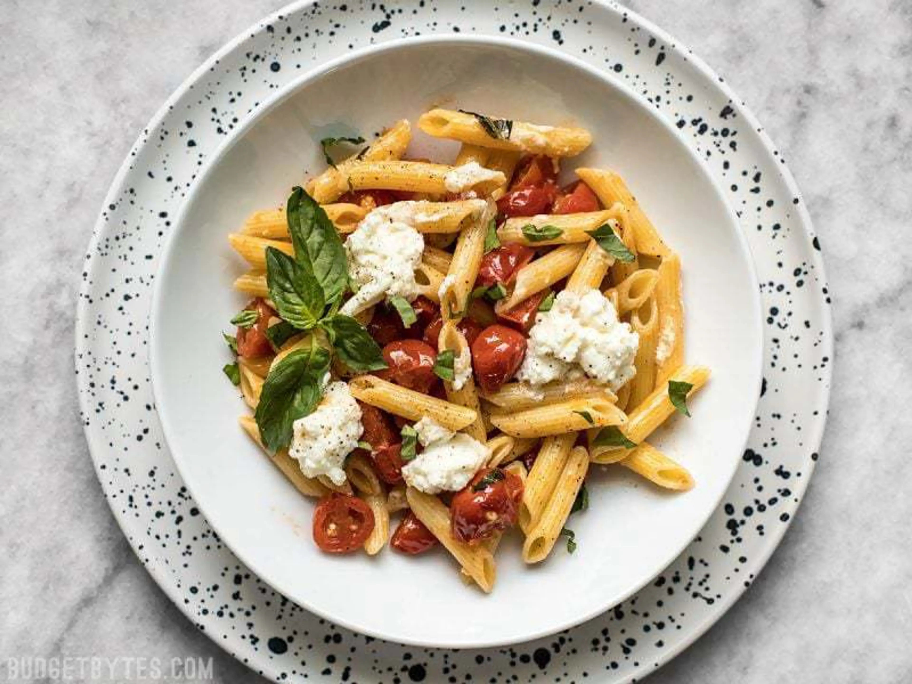 Fresh Tomato Basil Pasta with Ricotta
