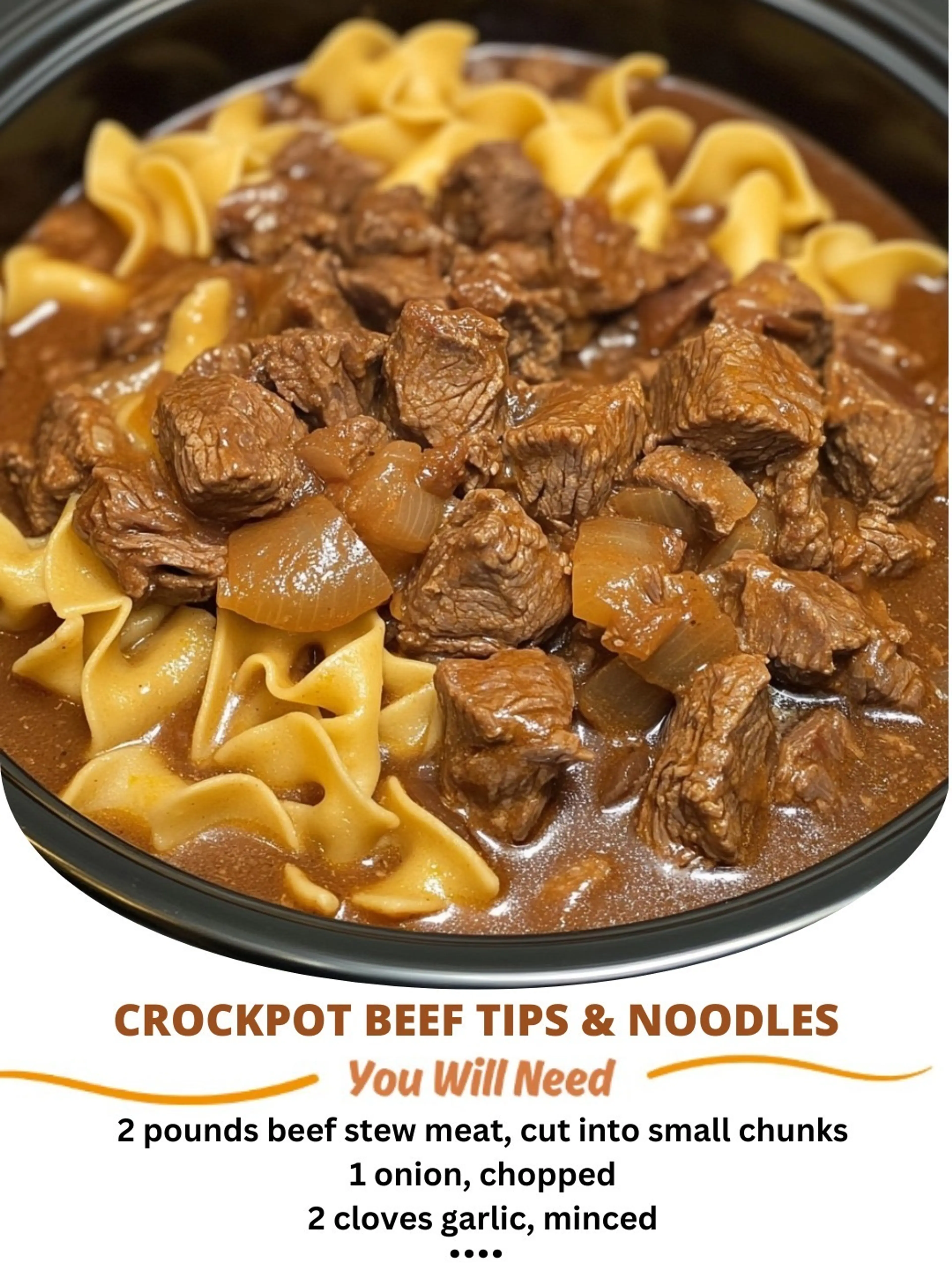 Crockpot Beef Tips & Noodles