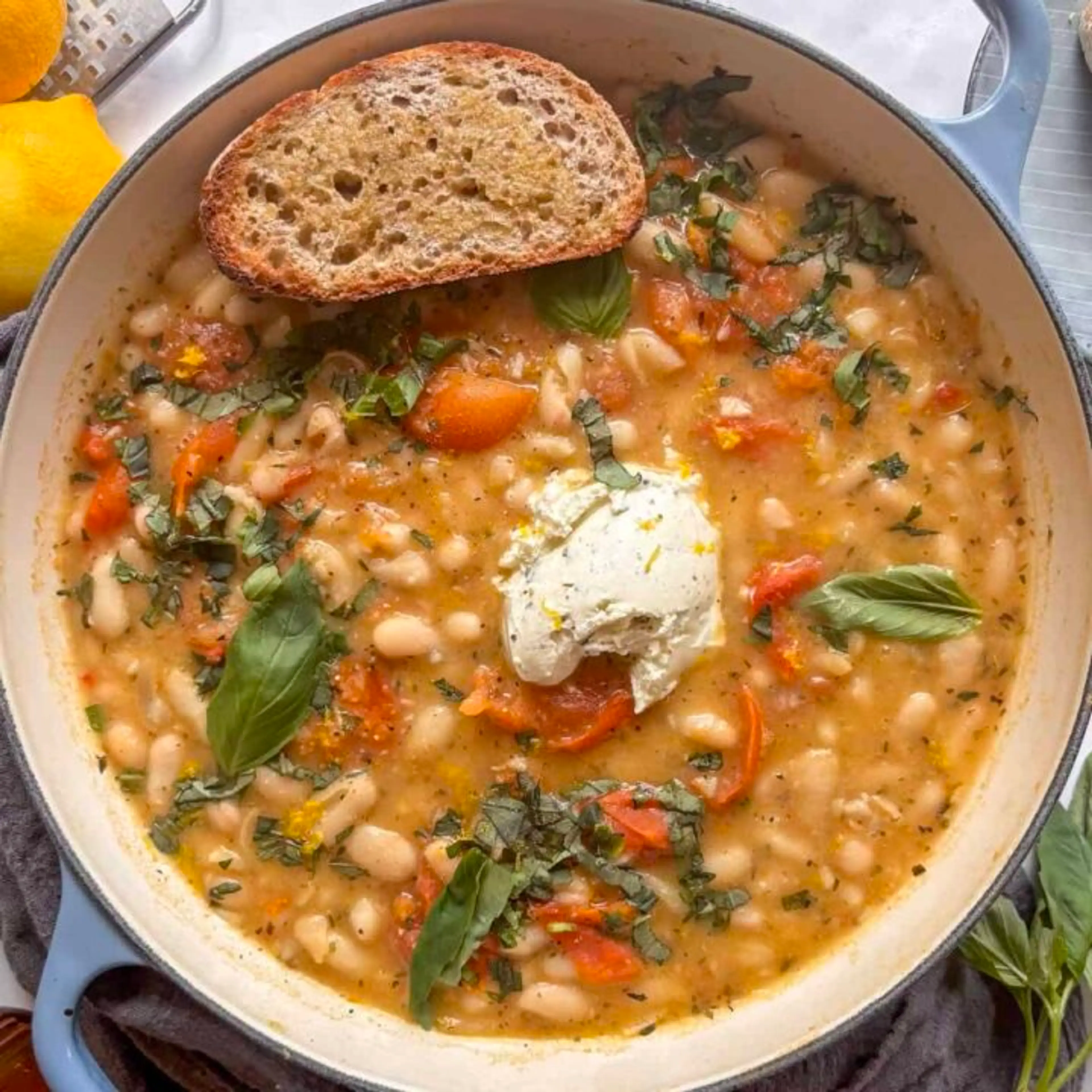 15-Minute Creamy White Beans with Lemon & Garlic