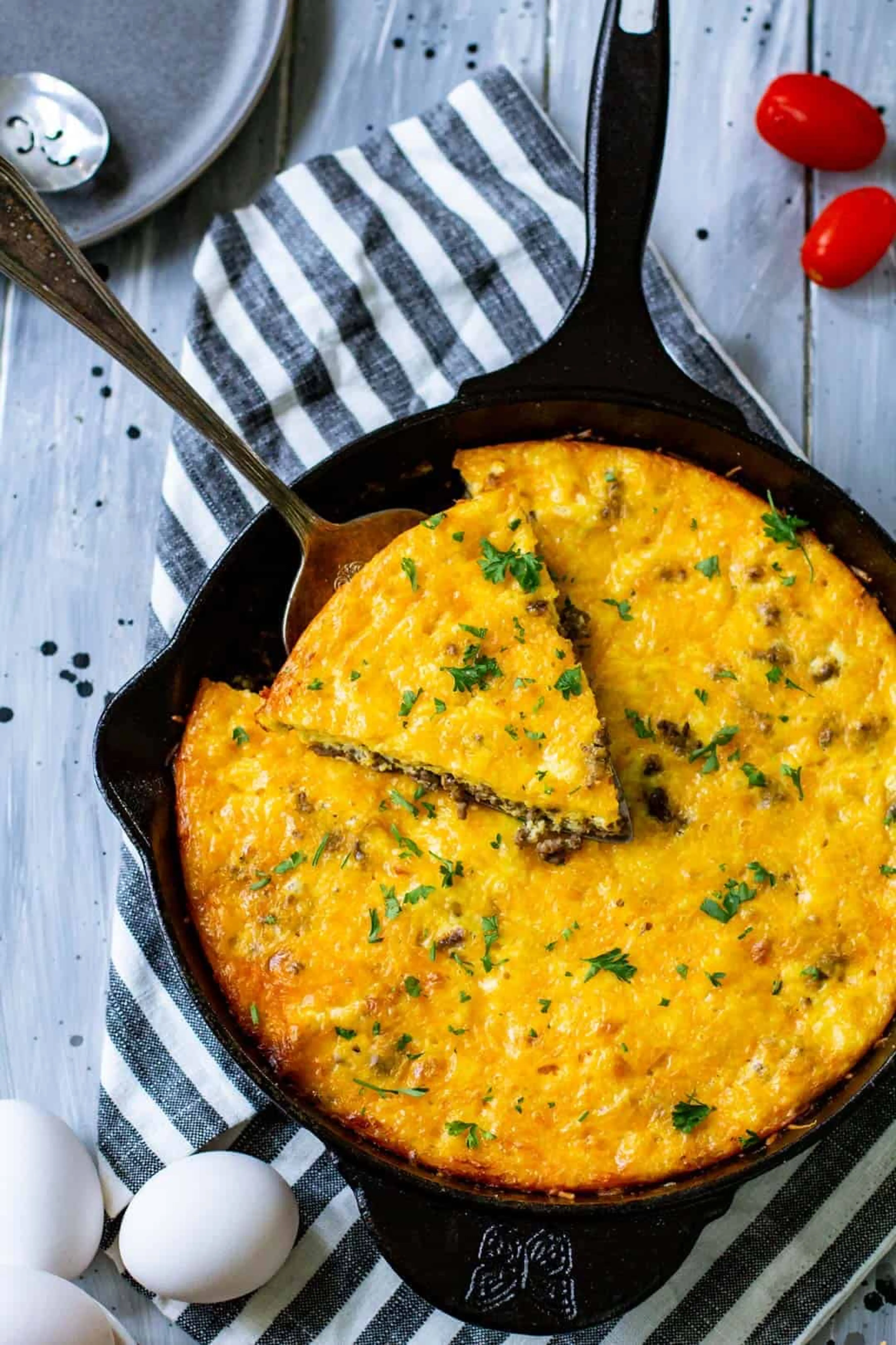 Low Carb Crustless Taco Pie