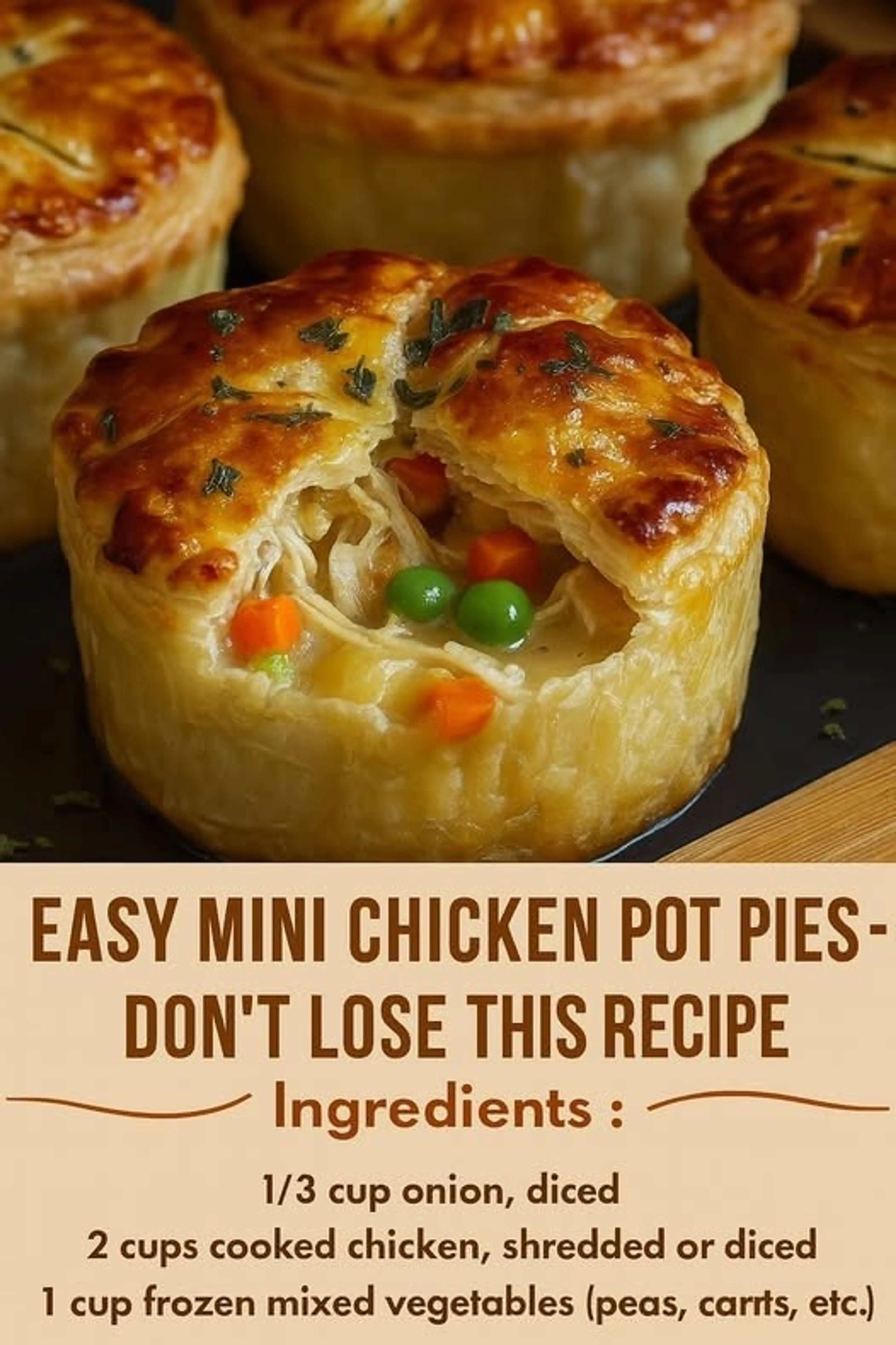 Easy Mini Chicken Pot Pies