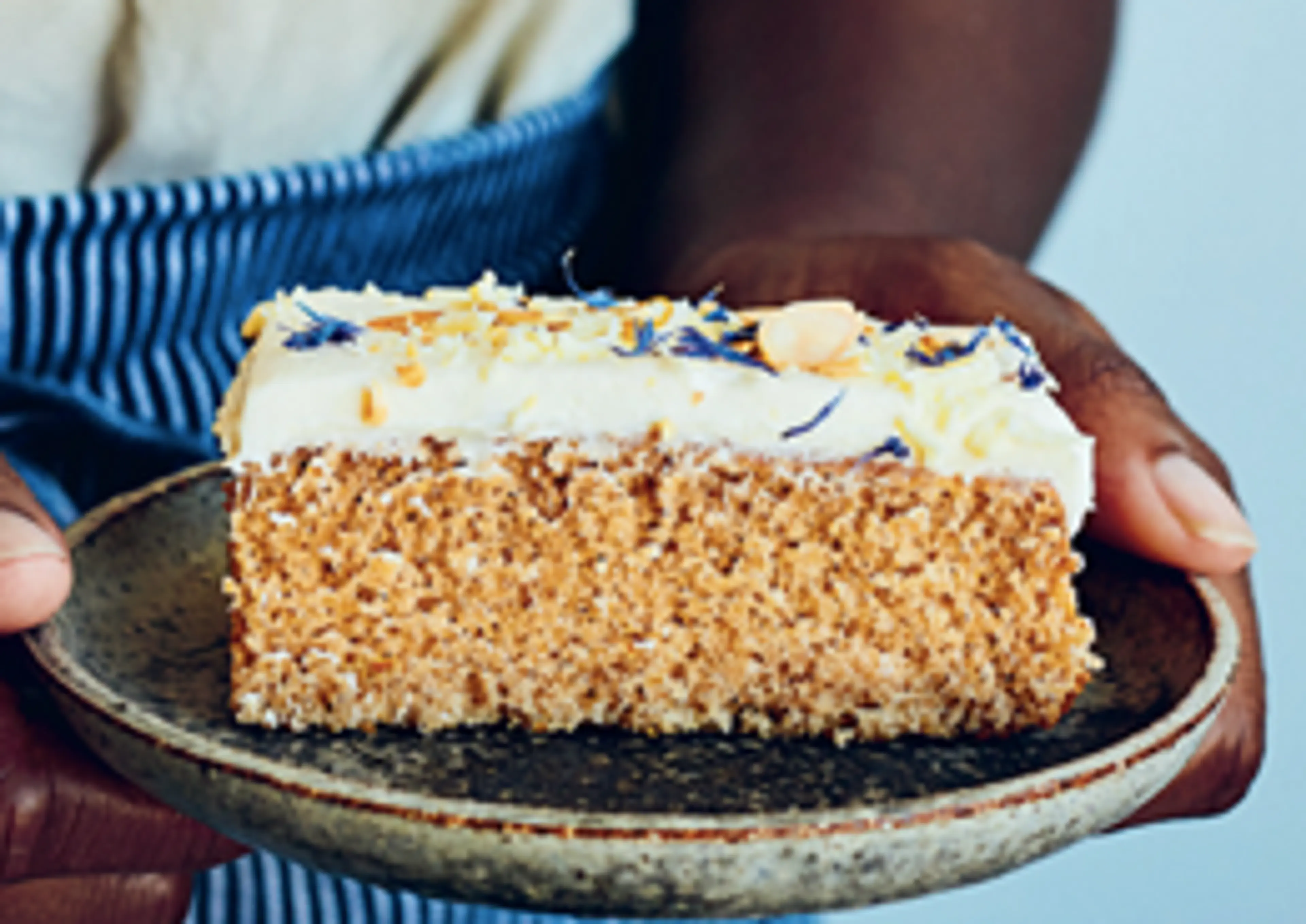 Earl Grey, orange, and white chocolate sheet cake