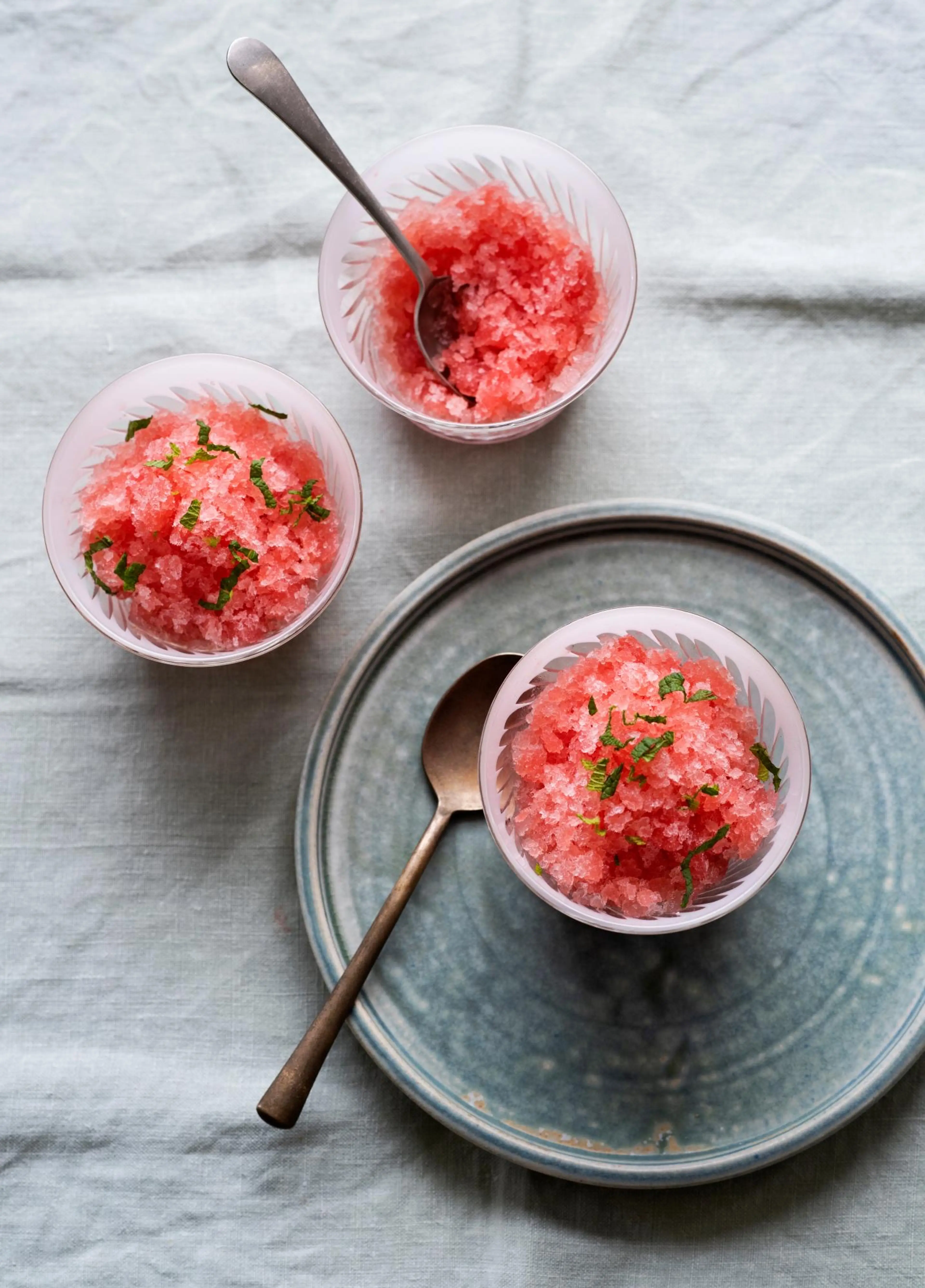 Watermelon and ginger granita