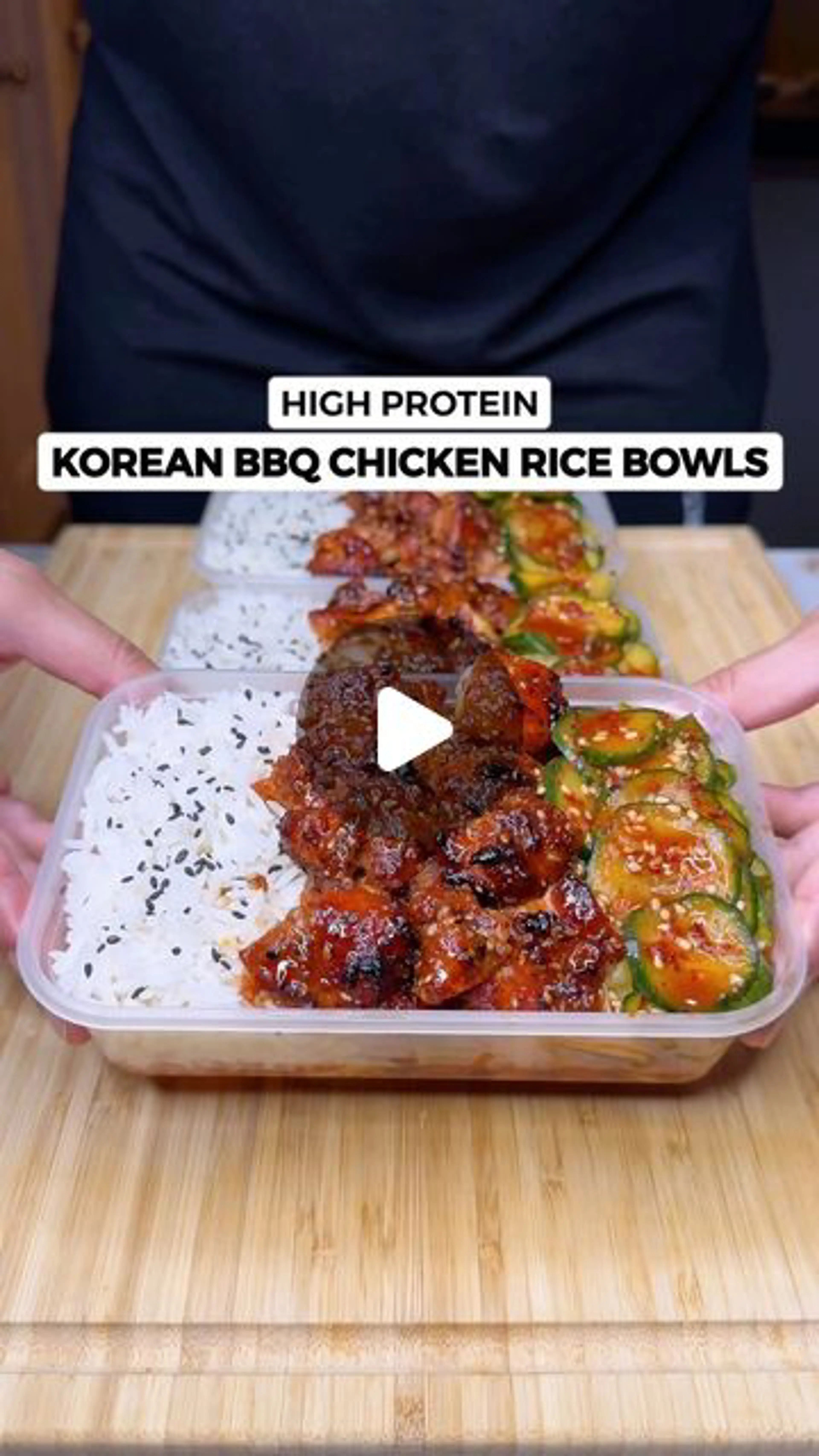 Korean Bbq Chicken, Cucumber Salad, & Rice