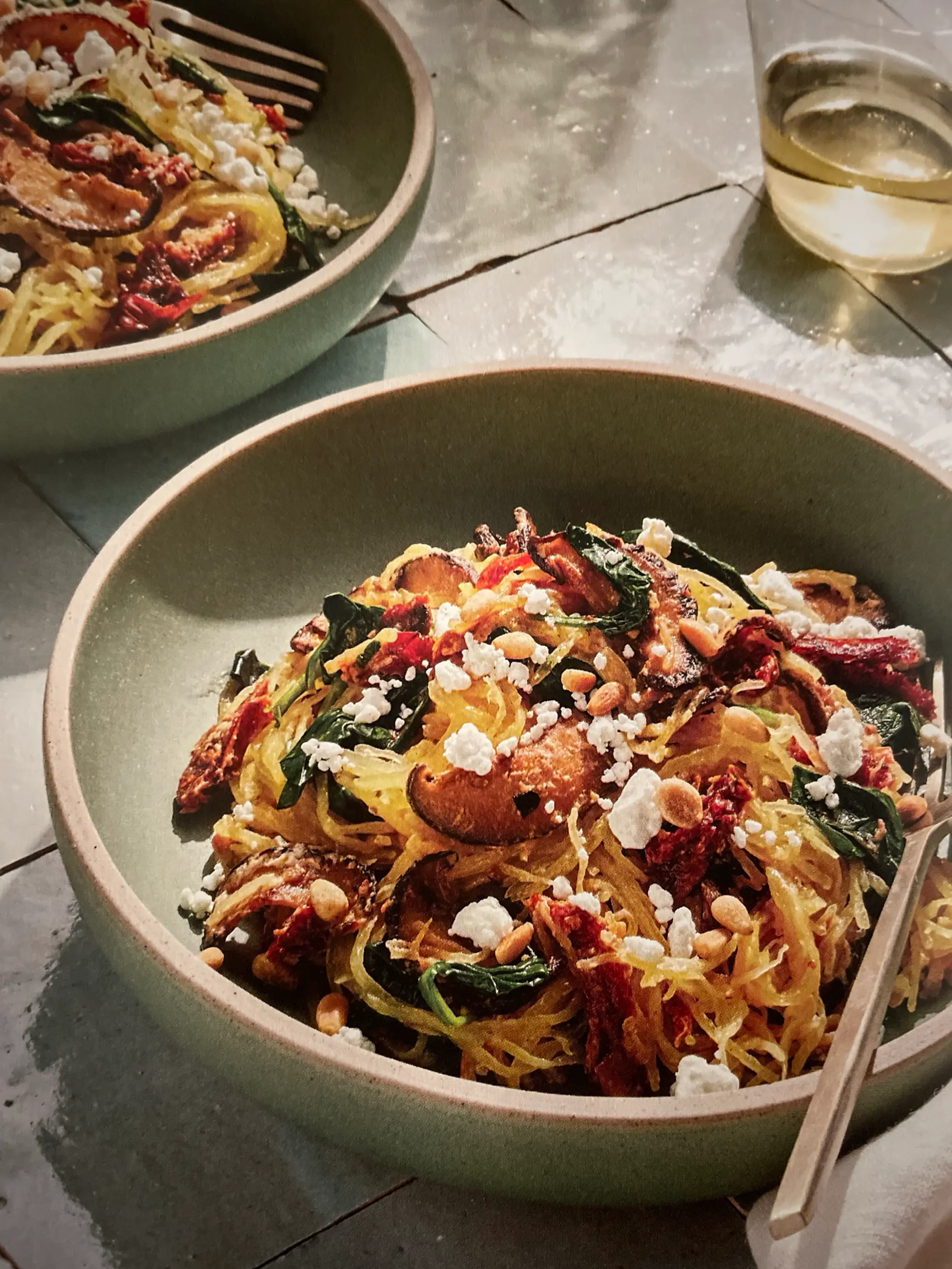 Spaghetti Squash With Sun-dried Tomato’s And Mushrooms
