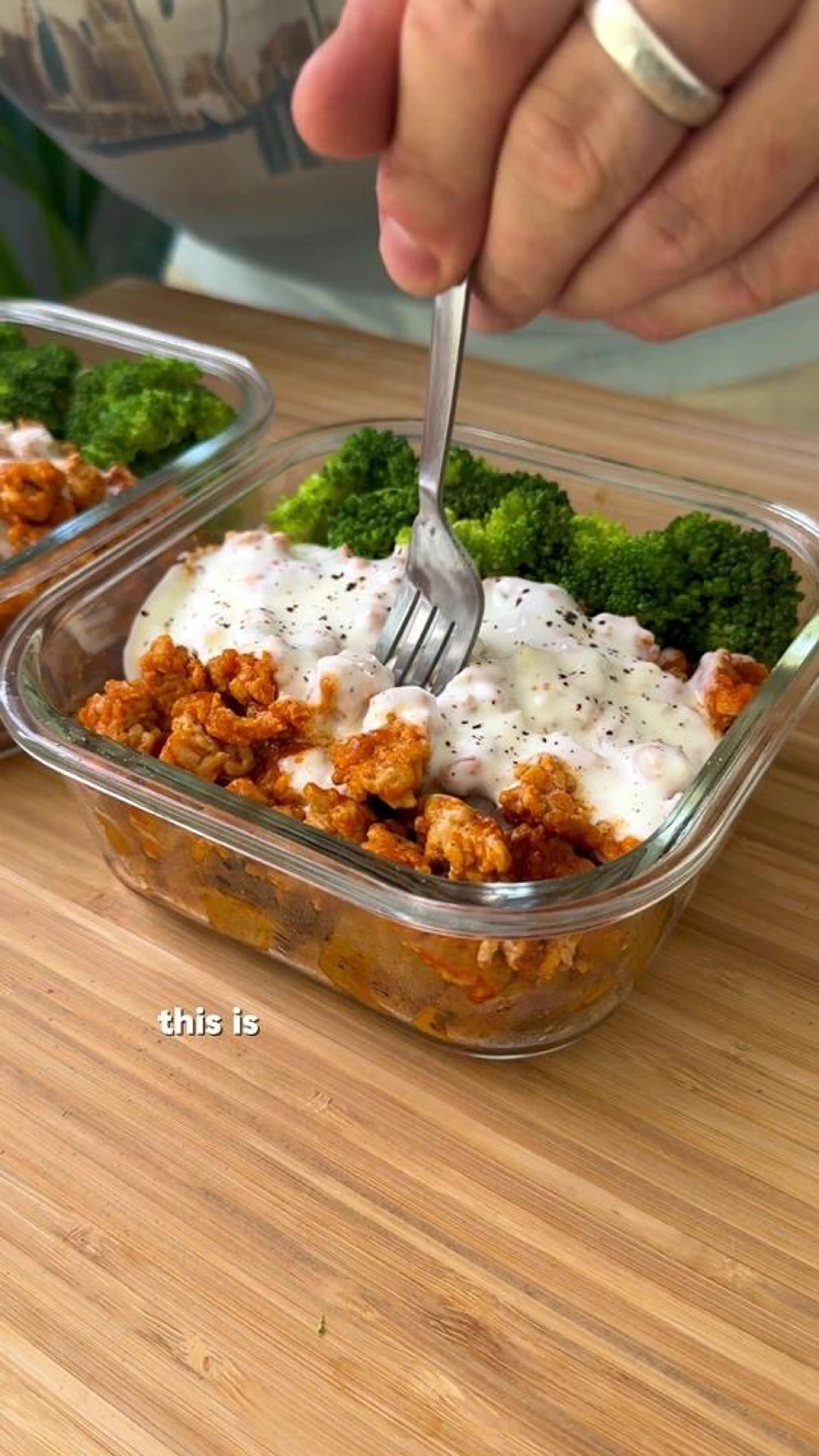 Buffalo Chicken Loaded Sweet Potato