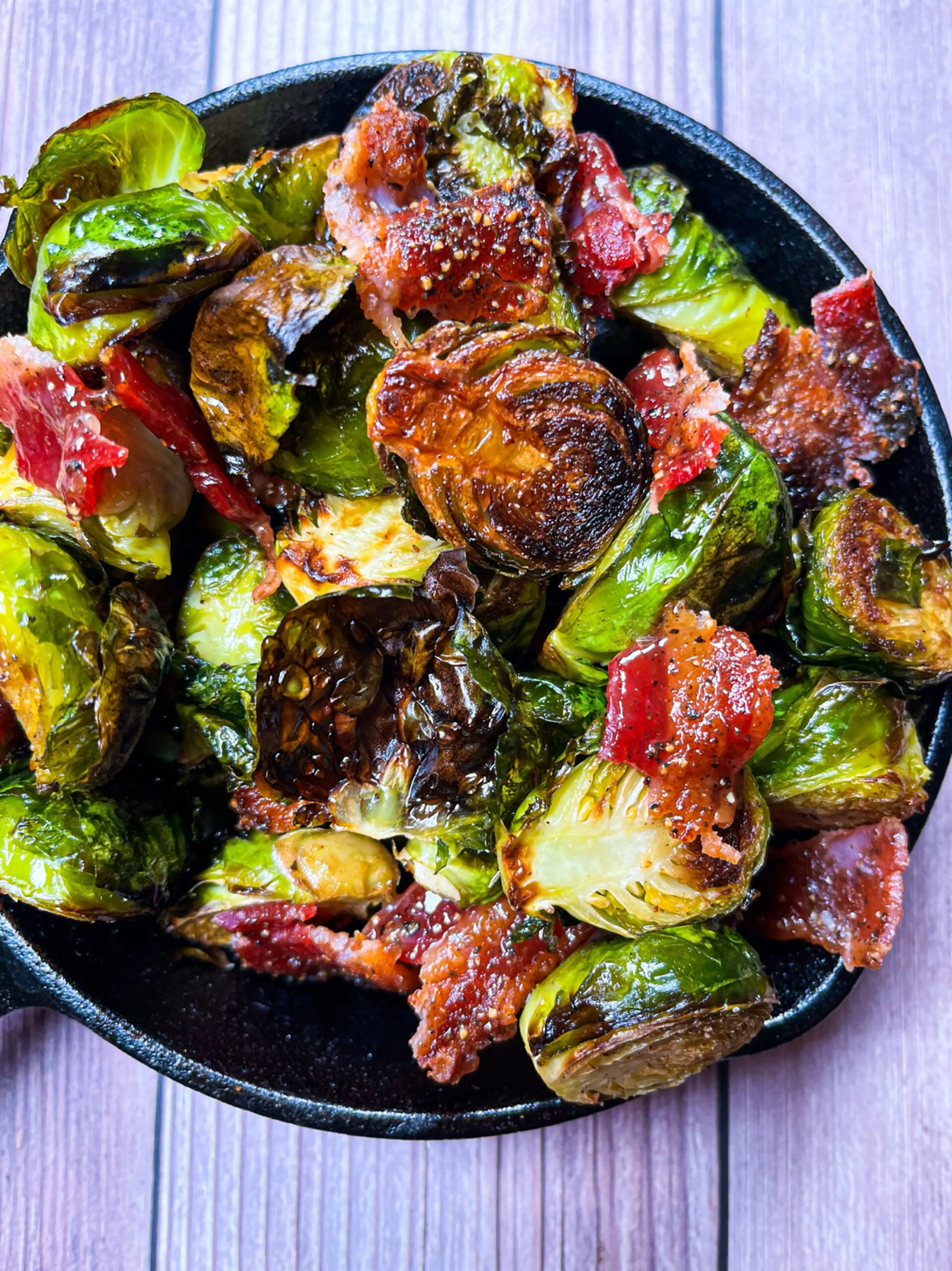 Crispy Brussels Sprouts With Candied Bacon Anna E