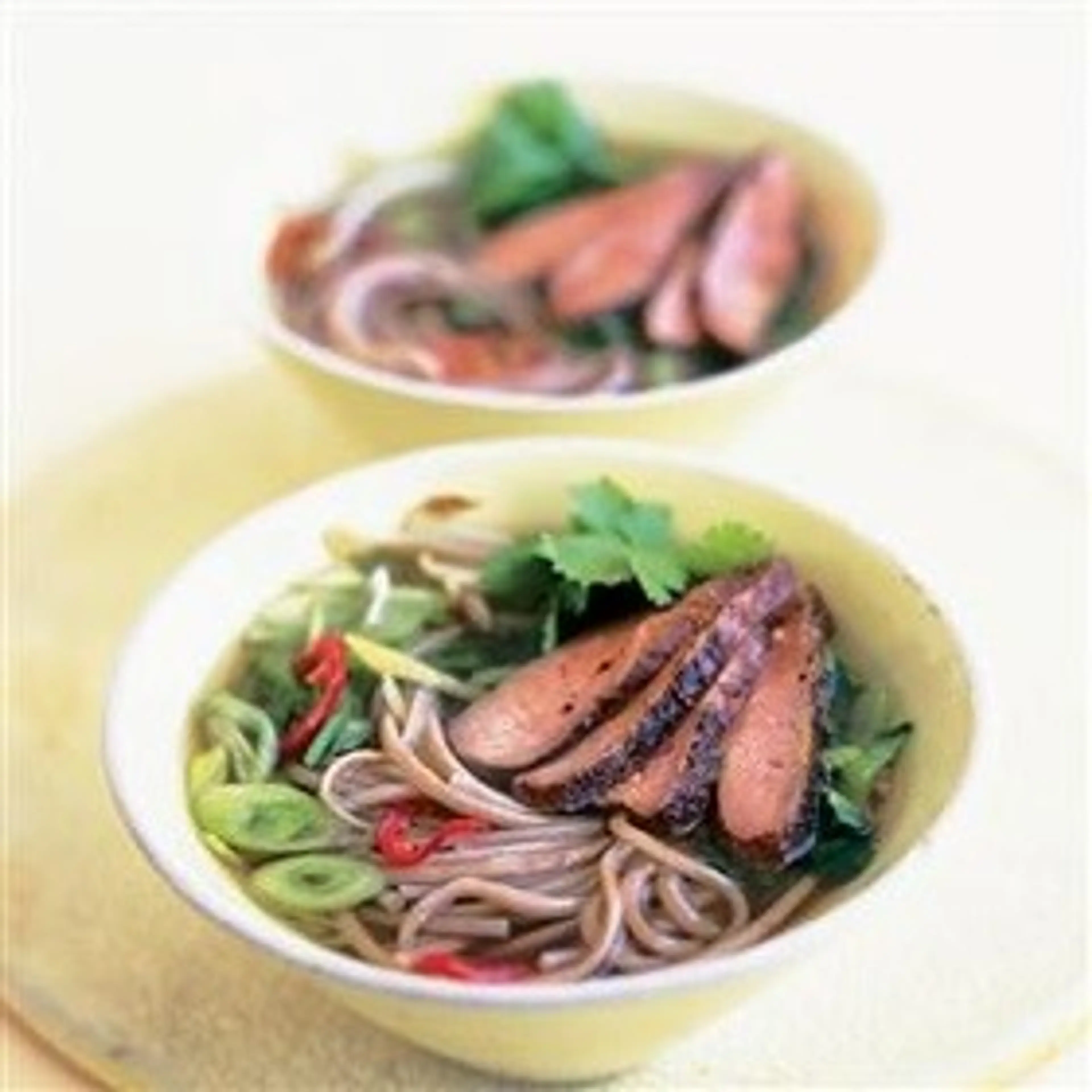 Five-spice duck and ginger noodle soup recipe