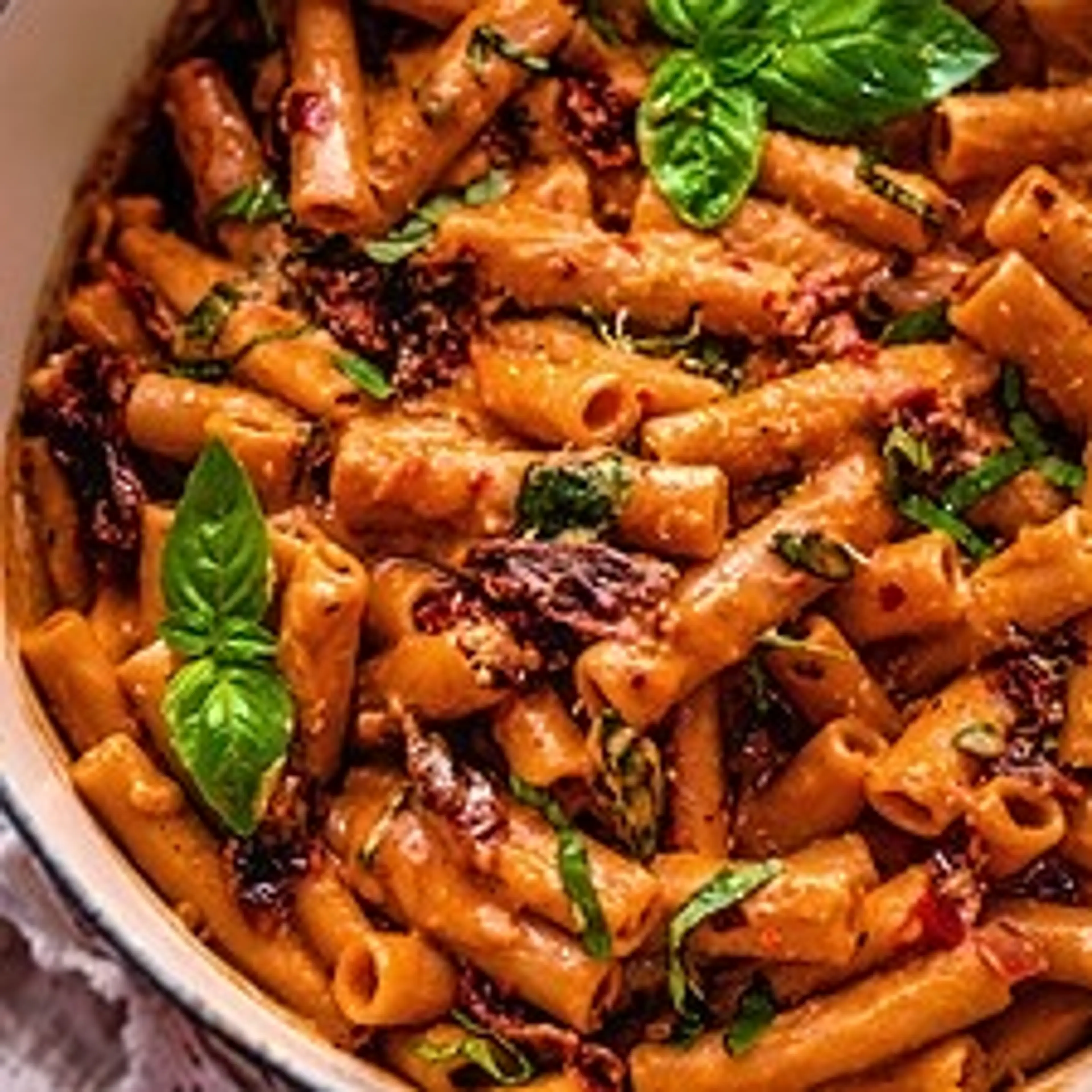 One Pot Creamy Hummus Pasta