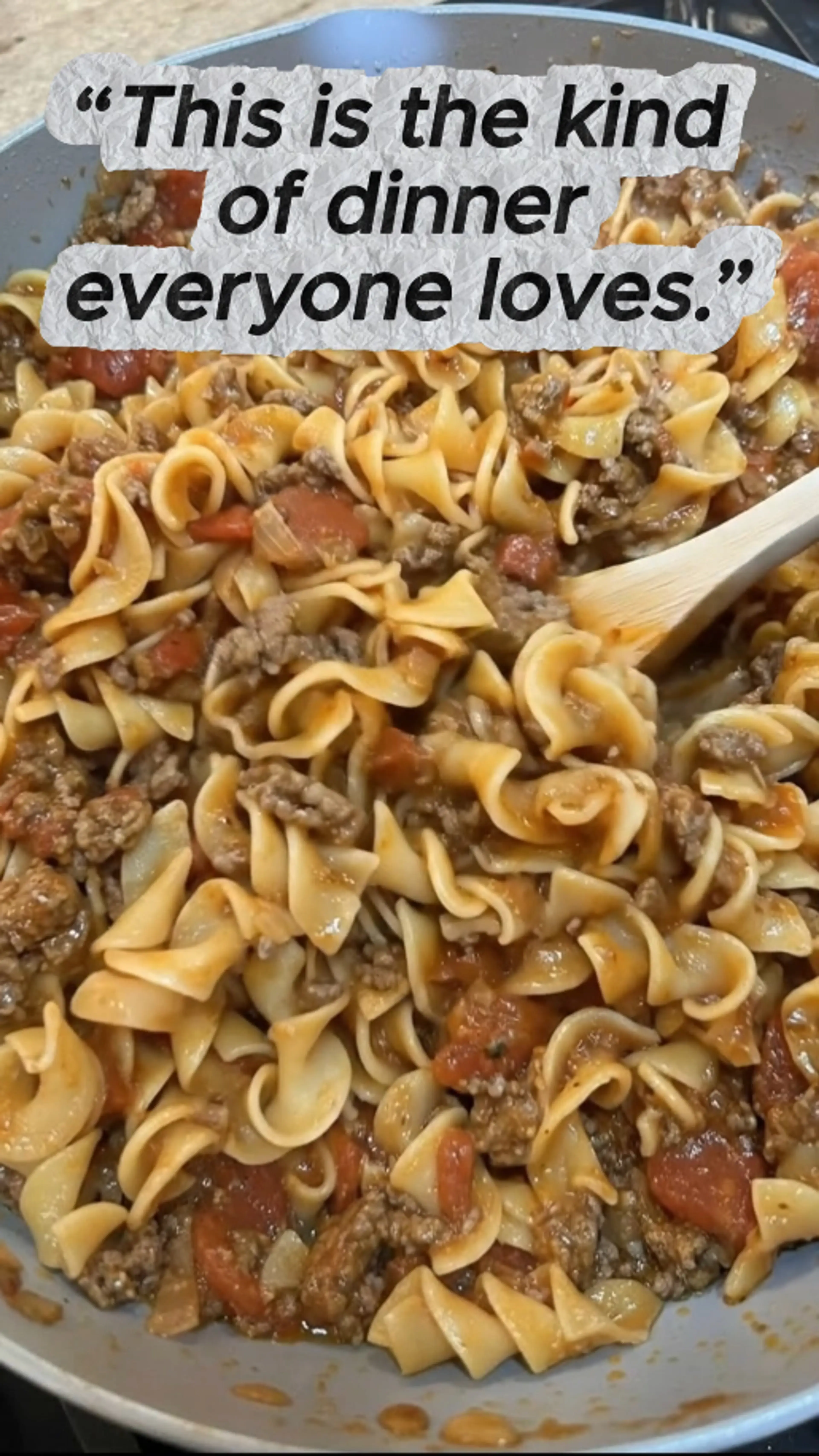 Cheesy Ground Beef Noodle Skillet