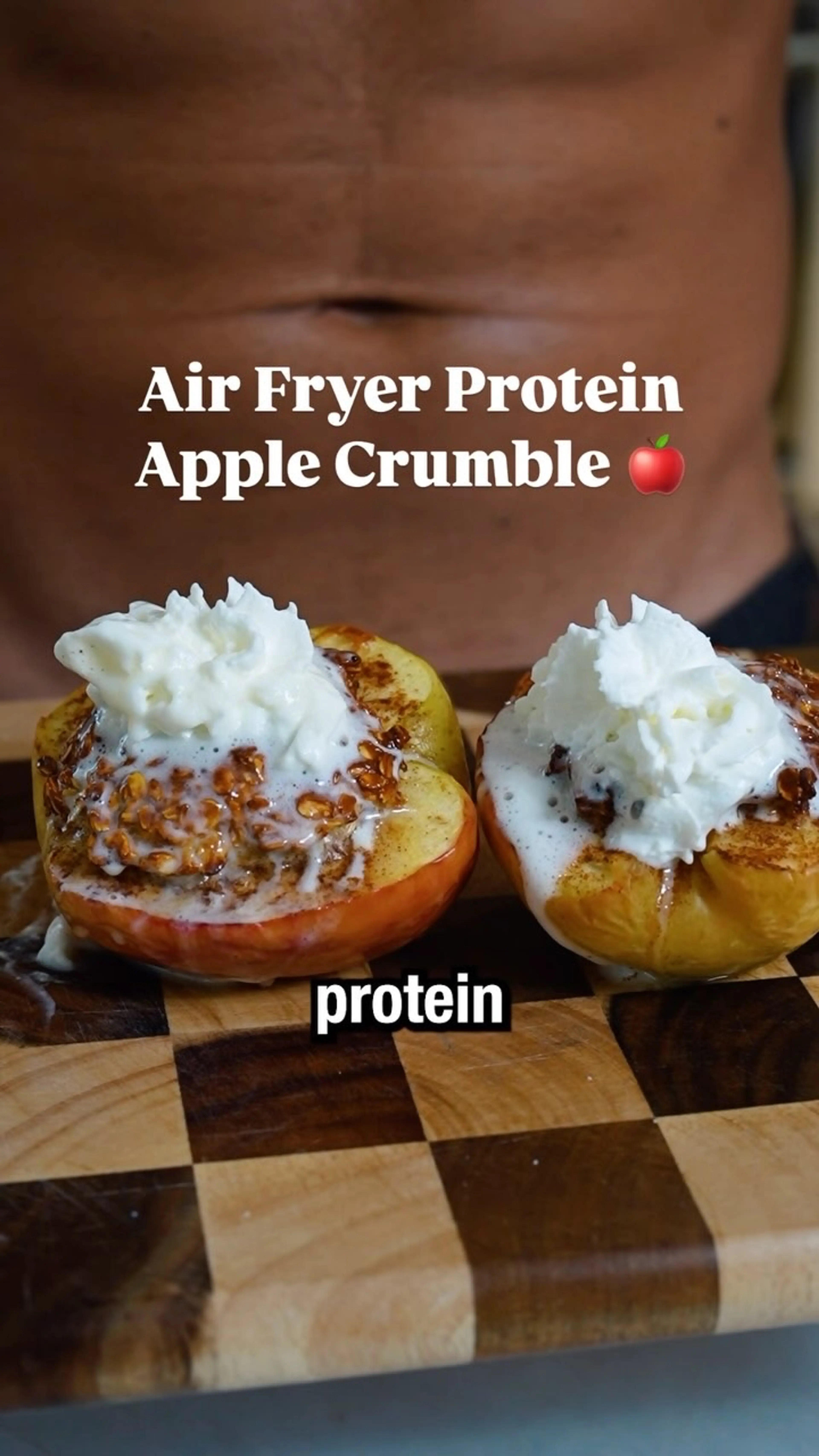 Air Fryer Protein Apple Crumble