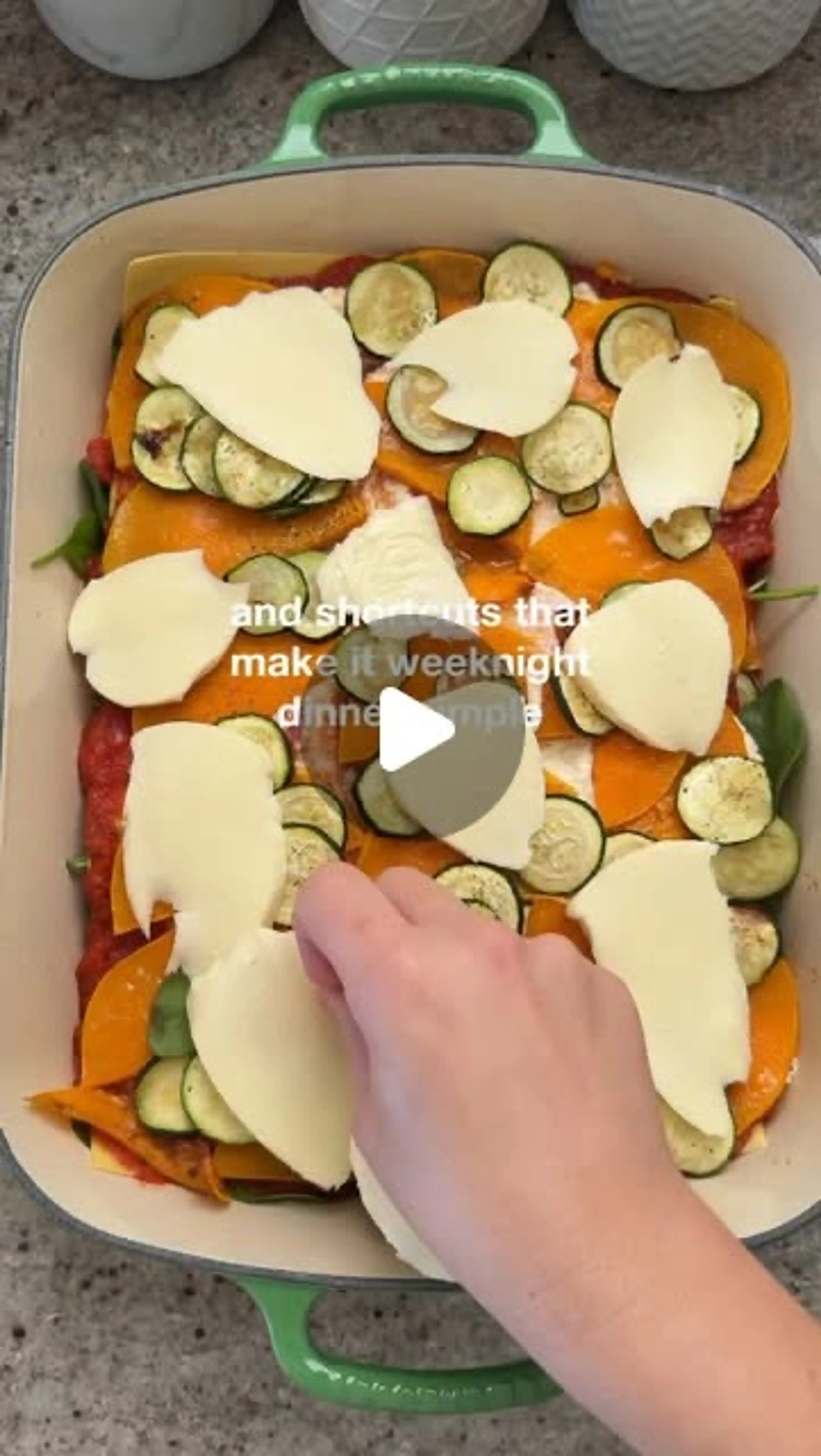 This Is a 3 Layered Lasagne with Roasted Pumpkin and Zucchin