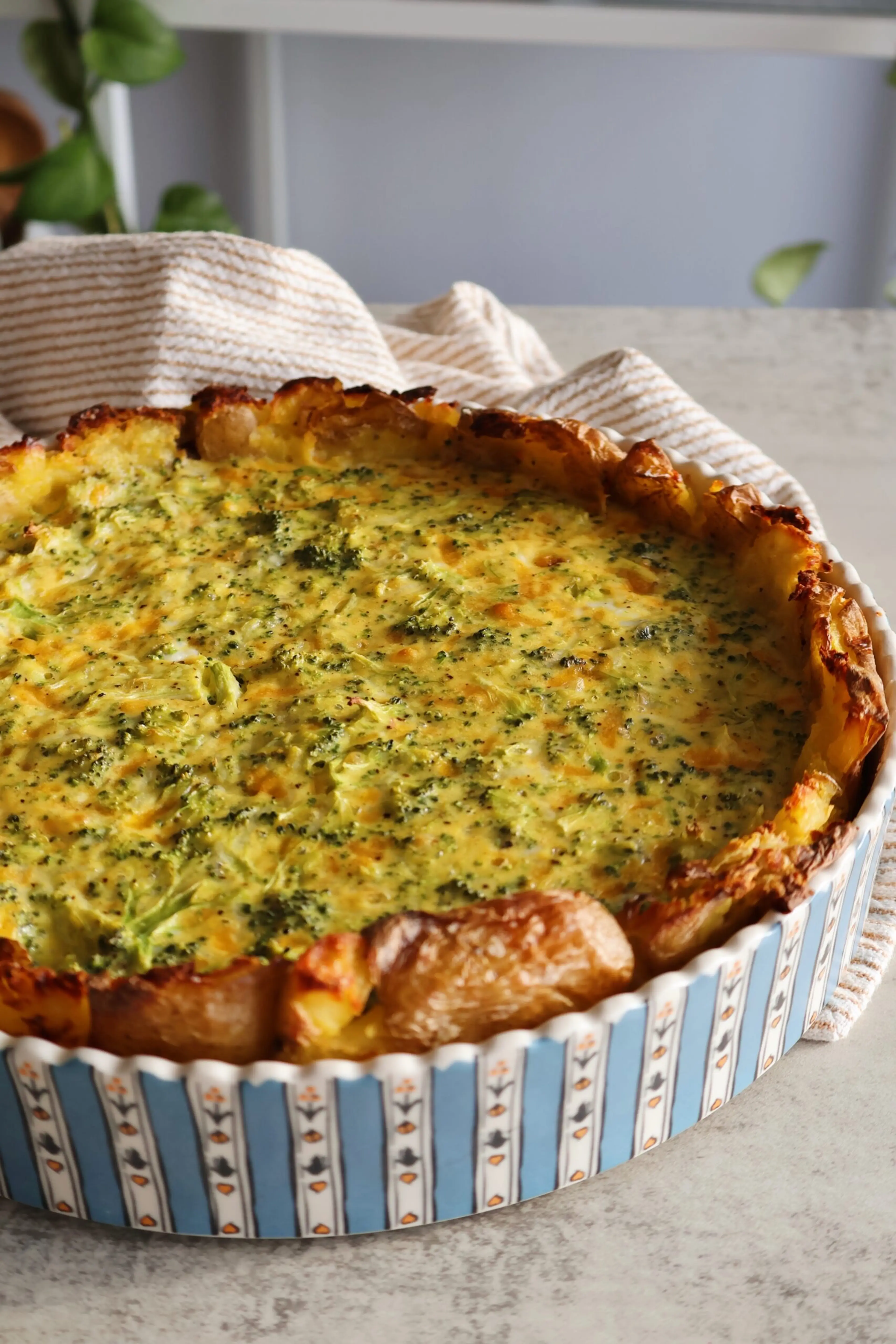 Smashed Potato Crusted Quiche