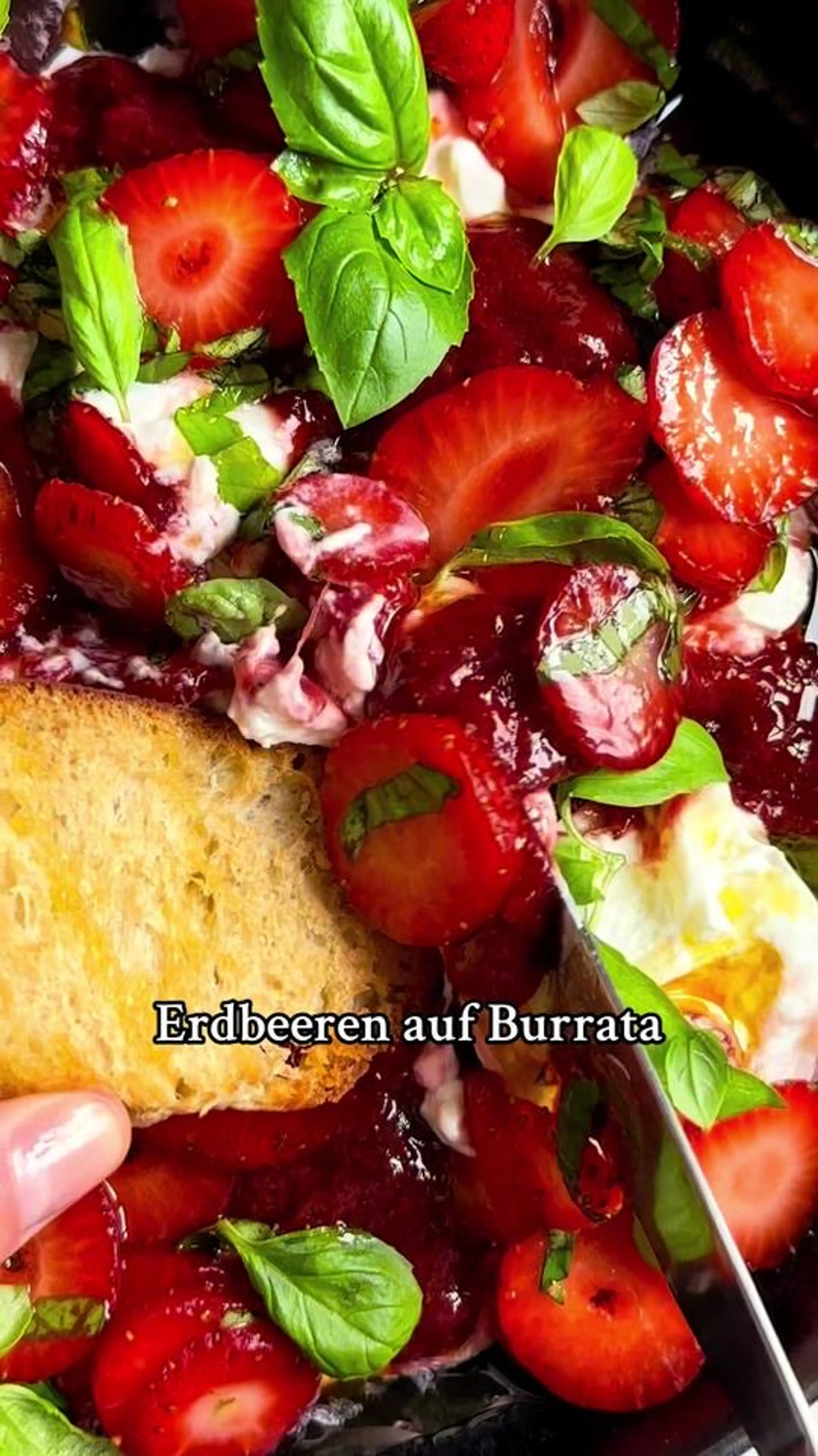Erdbeeren Auf Burrata