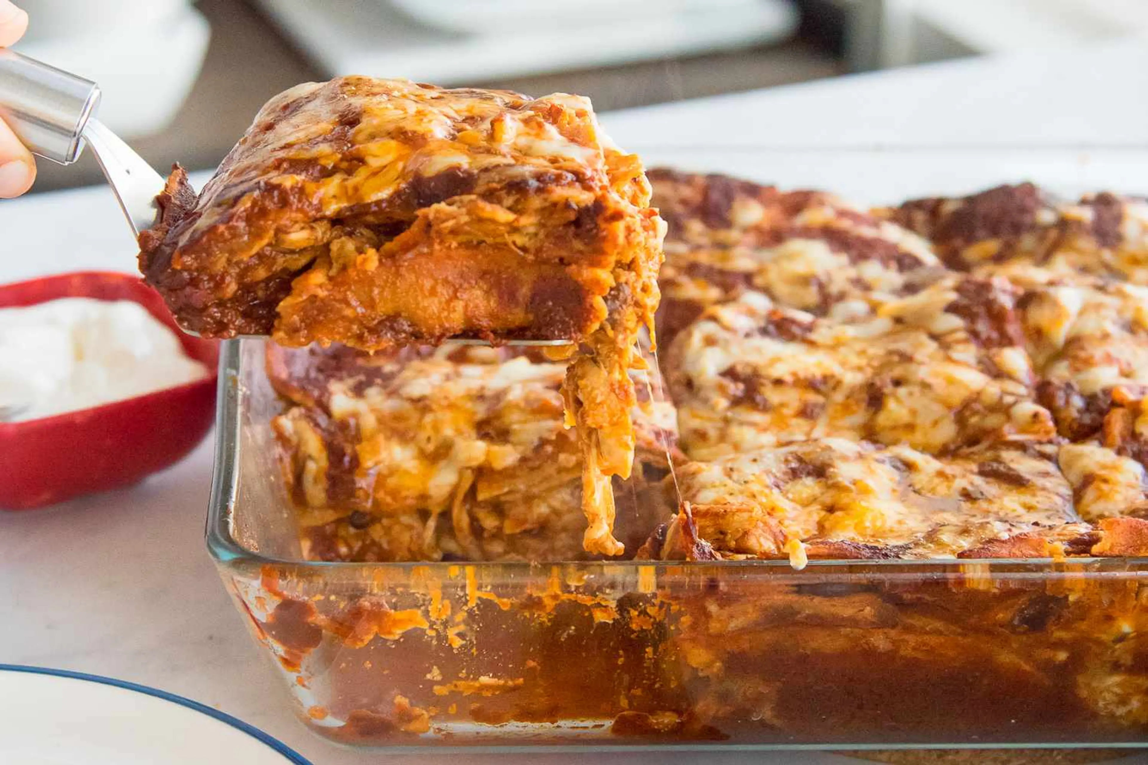 Easy Chicken Enchilada Casserole