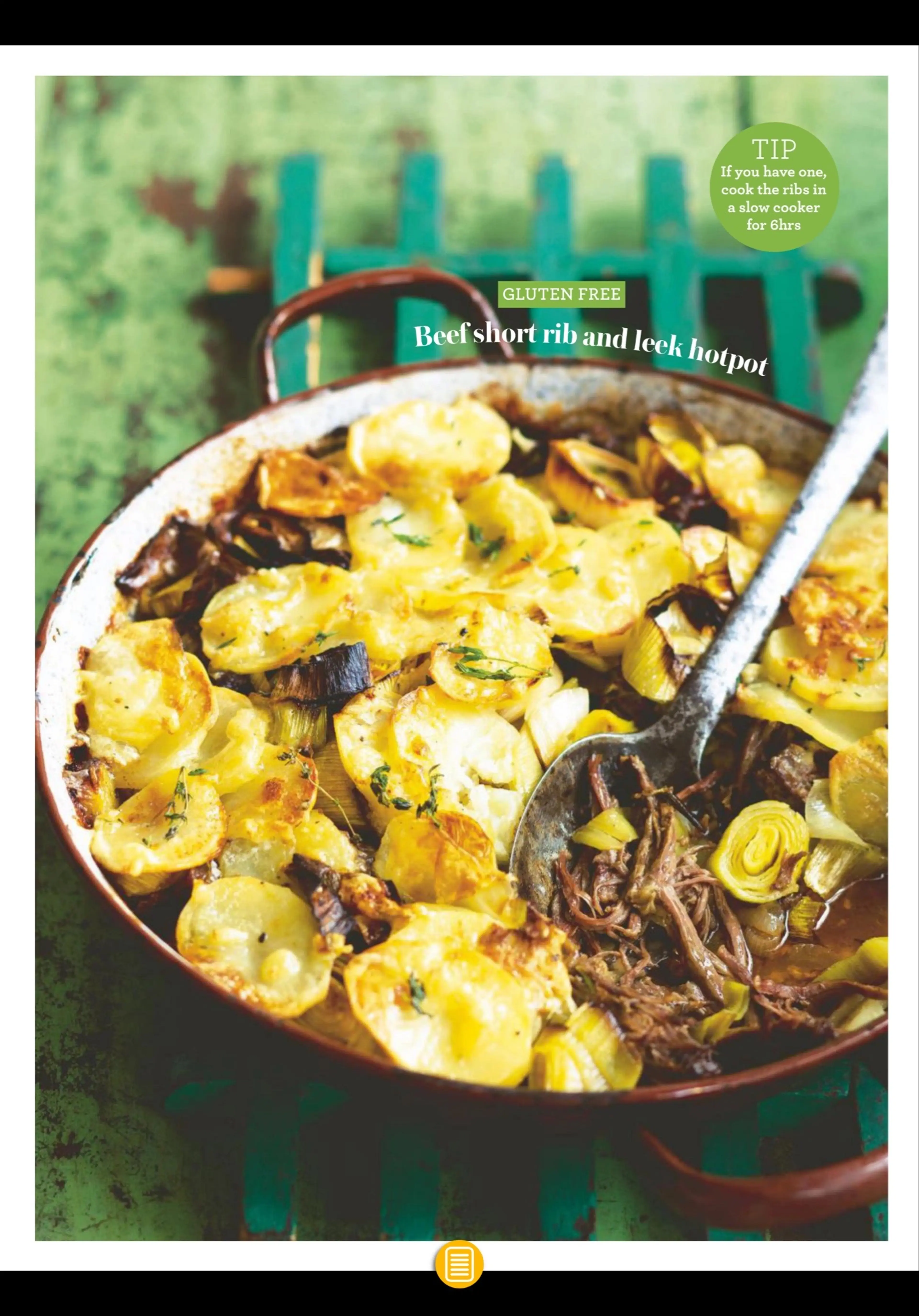 Beef short rib and leek hotpot